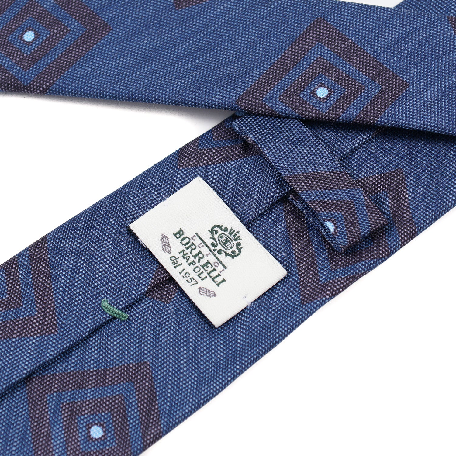 Luigi Borrelli Narrow Printed Silk Tie - Top Shelf Apparel