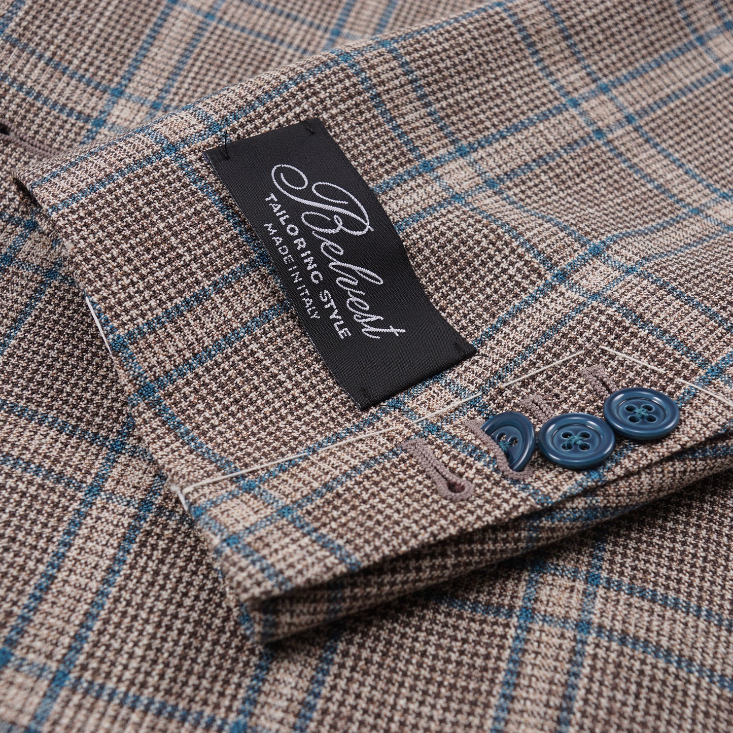 Belvest Slim-Fit Layered Check Wool-Silk Suit - Top Shelf Apparel