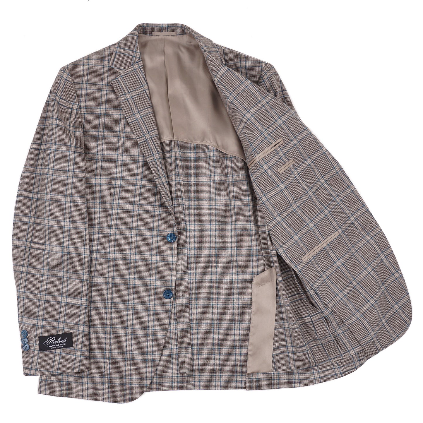 Belvest Slim-Fit Layered Check Wool-Silk Suit - Top Shelf Apparel
