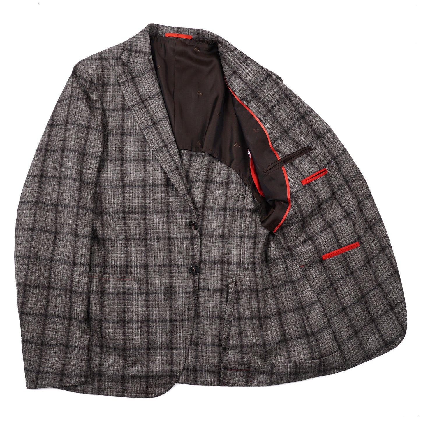 Isaia Slim-Fit Shadow Check Wool Suit - Top Shelf Apparel