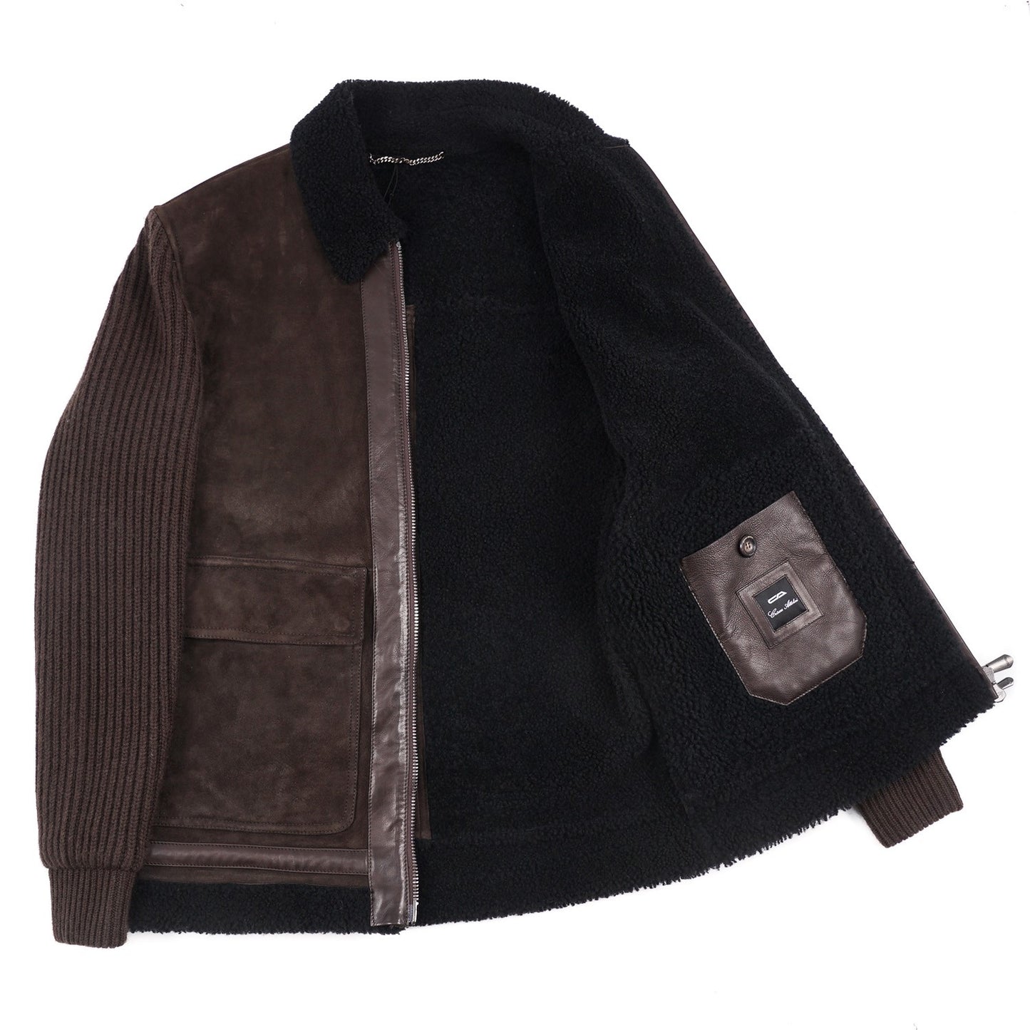 Cesare Attolini Shearling-Lined Suede Jacket - Top Shelf Apparel