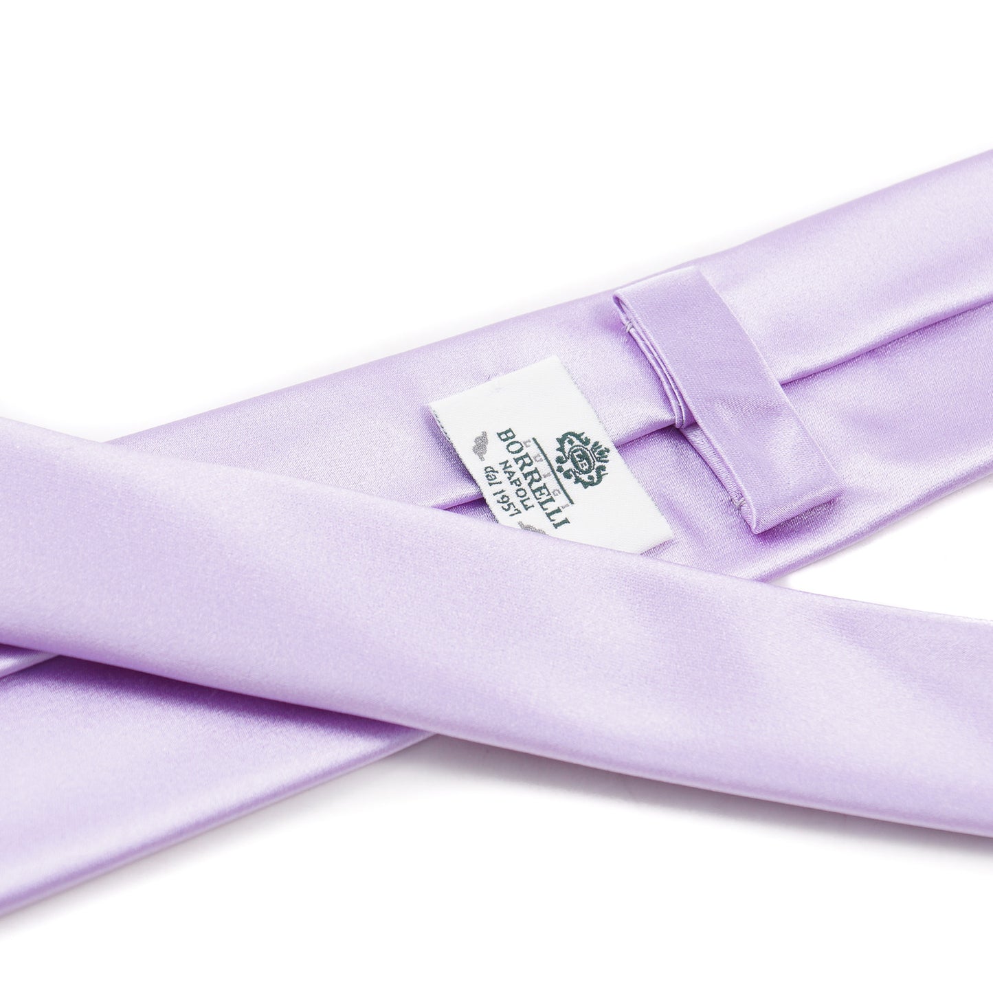 Luigi Borrelli Slim Satin Silk Tie - Top Shelf Apparel