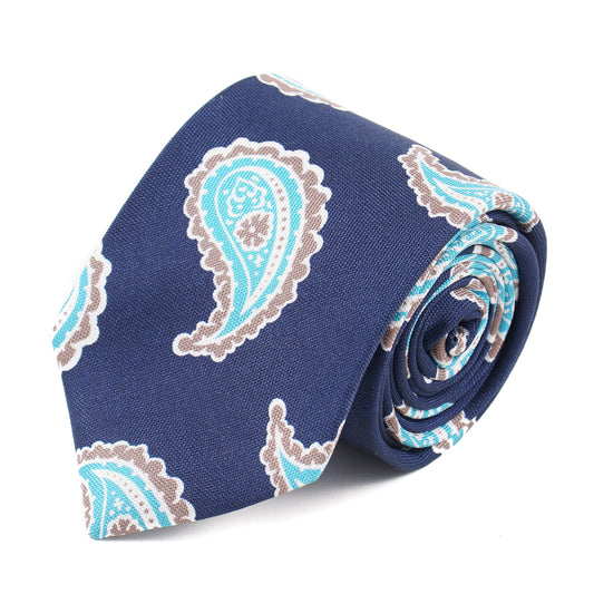 Luigi Borrelli Slim Printed Silk Tie - Top Shelf Apparel