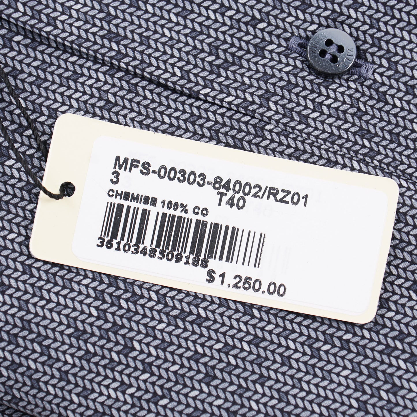 Zilli Cotton Shirt with Chevron Leaf Print - Top Shelf Apparel