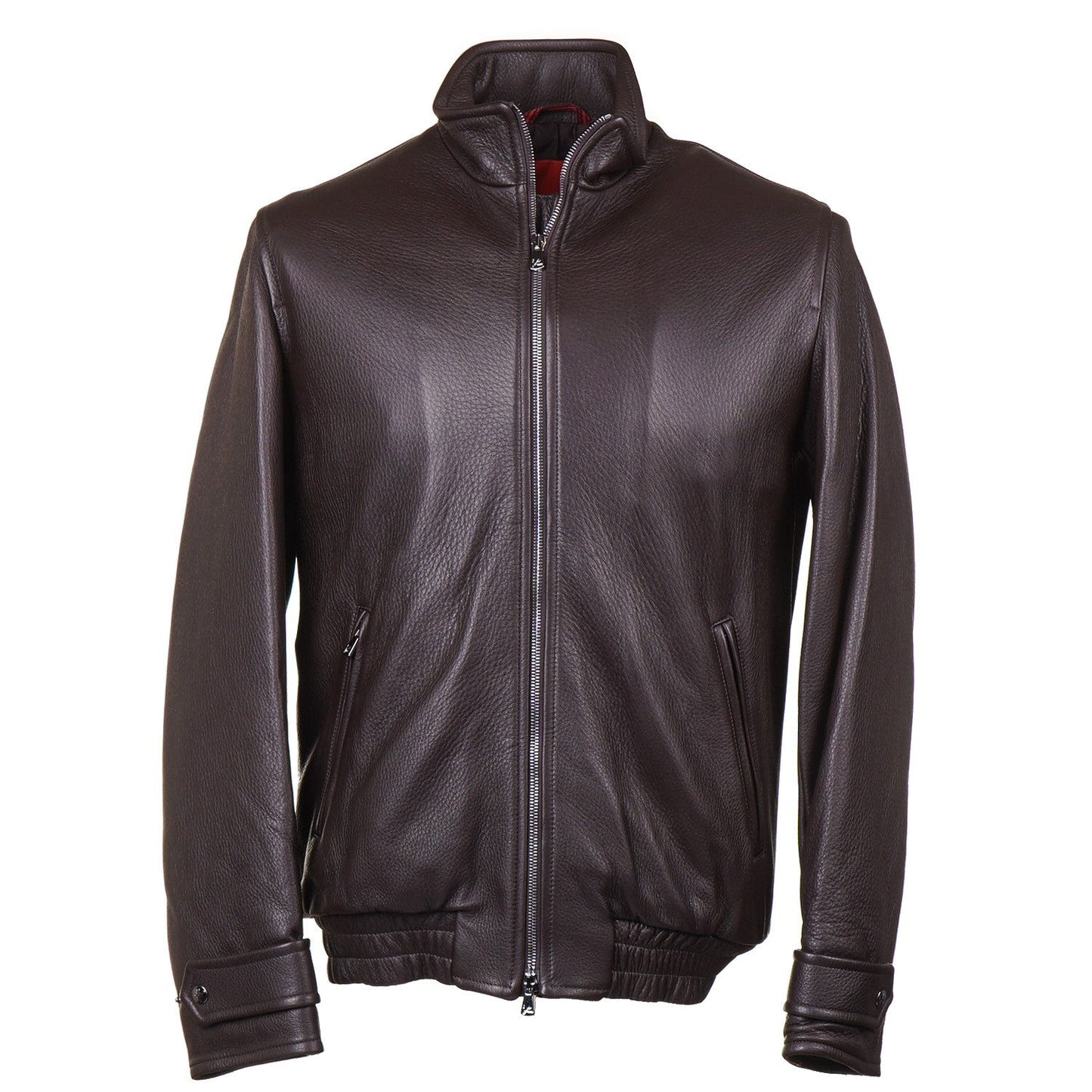 Isaia Deerskin Leather Bomber Jacket - Top Shelf Apparel