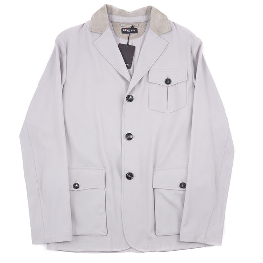 Kiton Lightweight Wool Jacket with Suede Details - Top Shelf Apparel