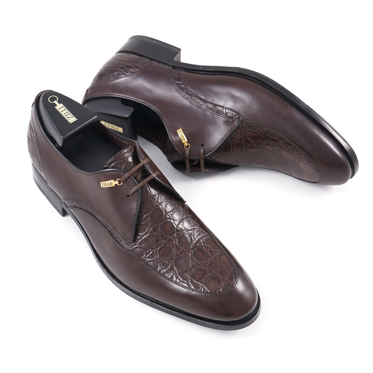 Zilli Crocodile and Calf Leather Derby - Top Shelf Apparel