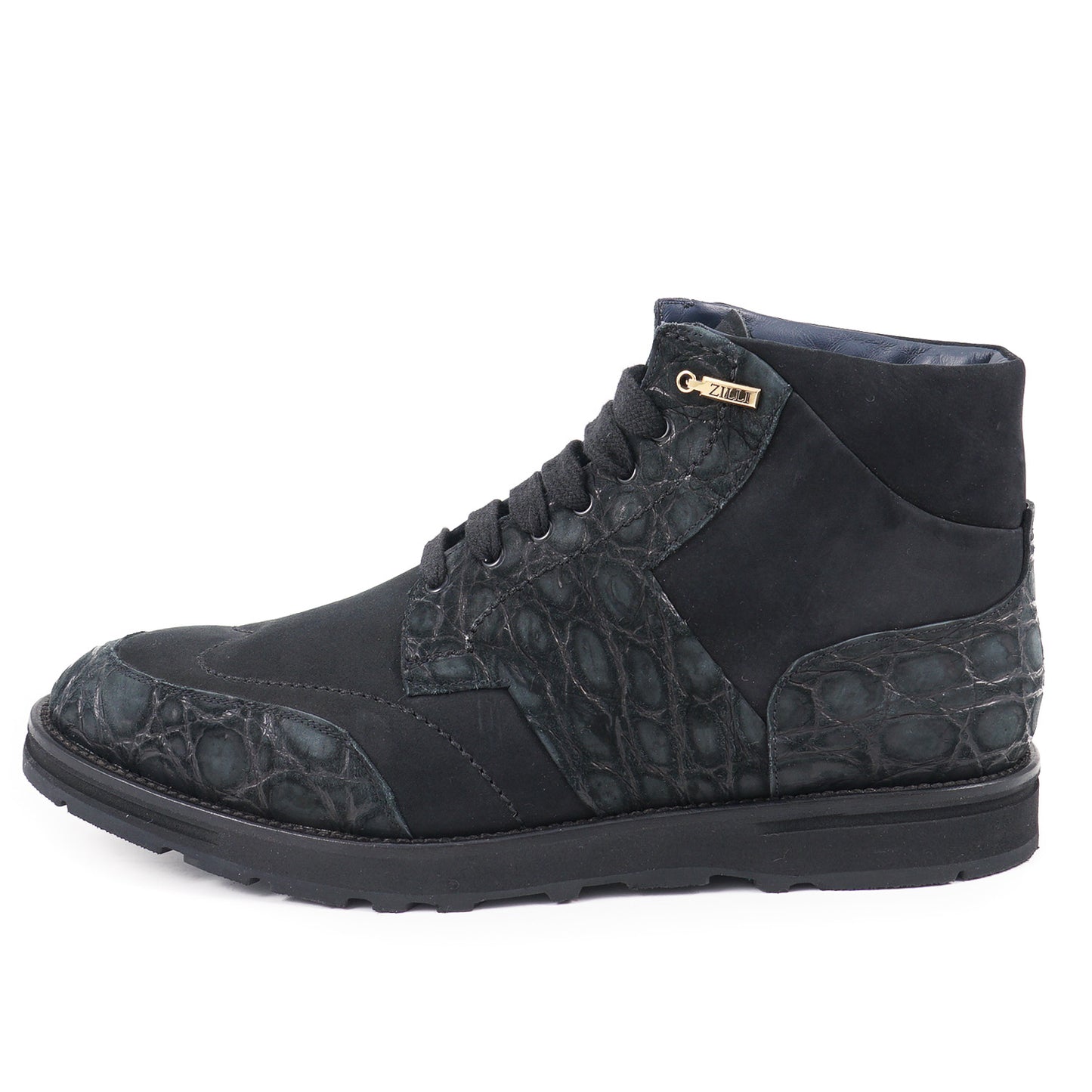 Zilli Crocodile and Nubuck Calf Ankle Boots - Top Shelf Apparel