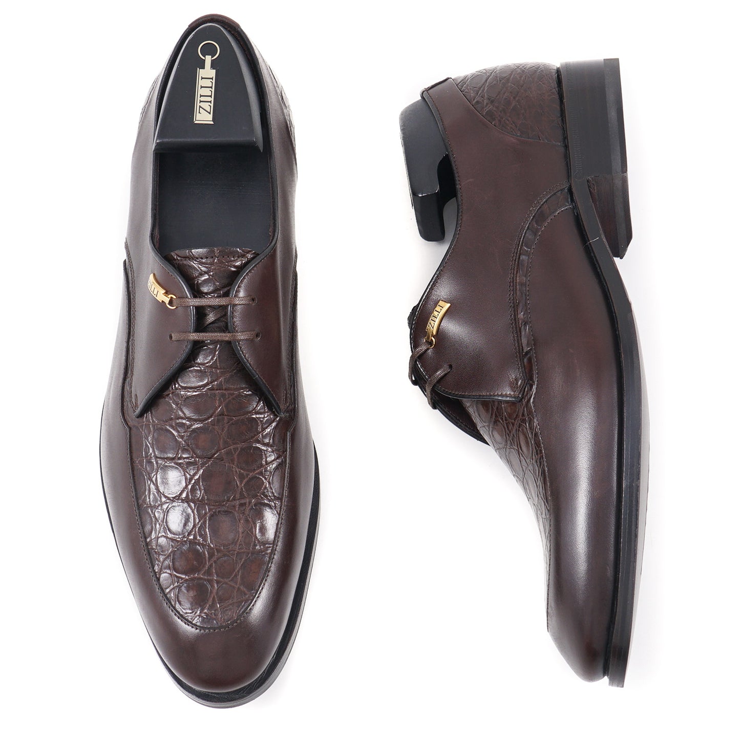 Zilli Crocodile and Calf Leather Derby - Top Shelf Apparel