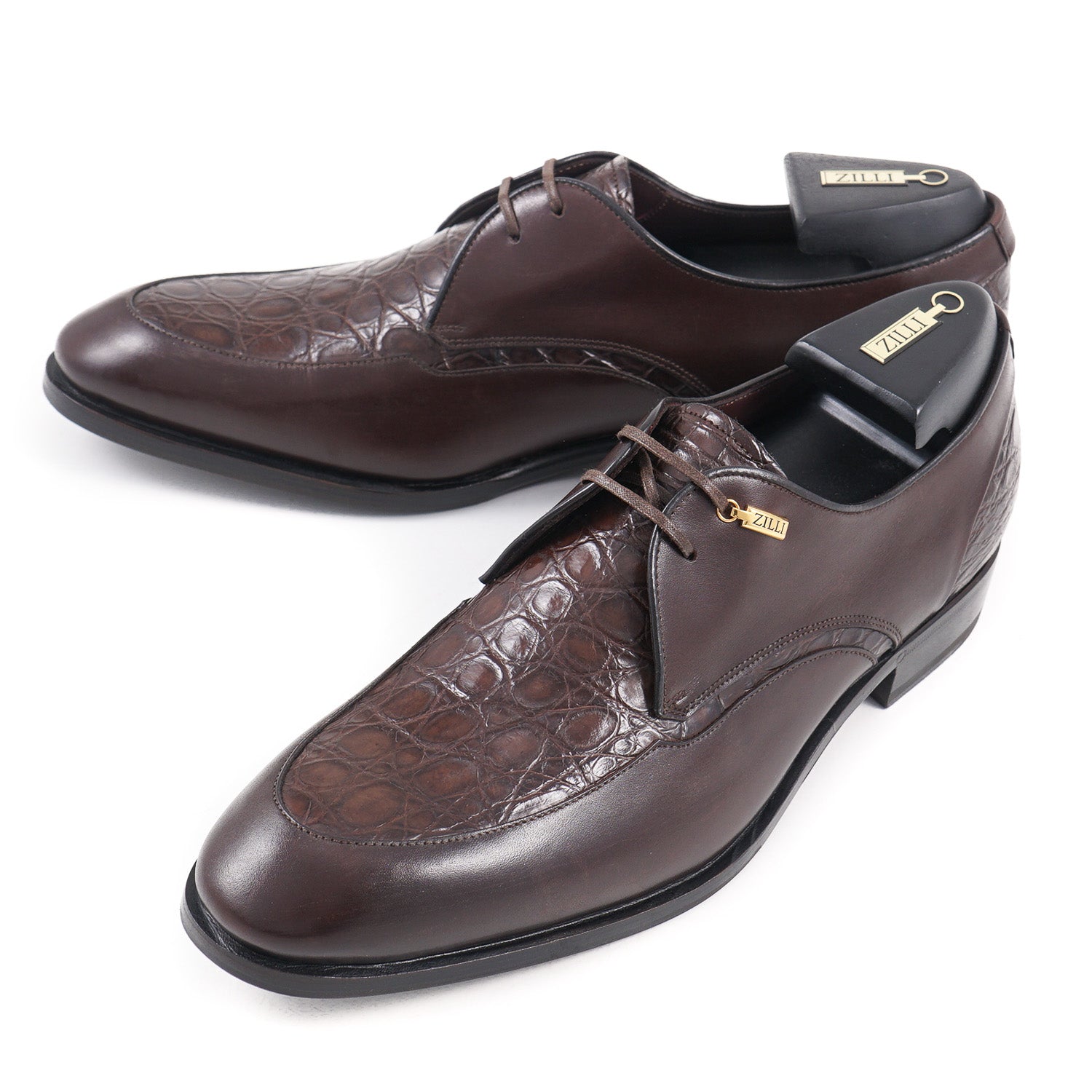 Zilli Crocodile and Calf Leather Derby - Top Shelf Apparel