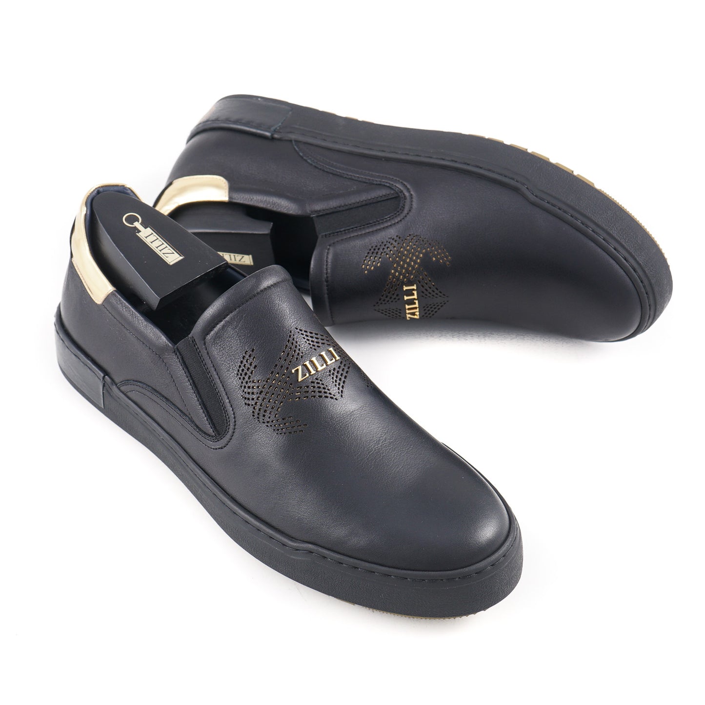 Zilli Calf Leather Slip-On Sneakers - Top Shelf Apparel