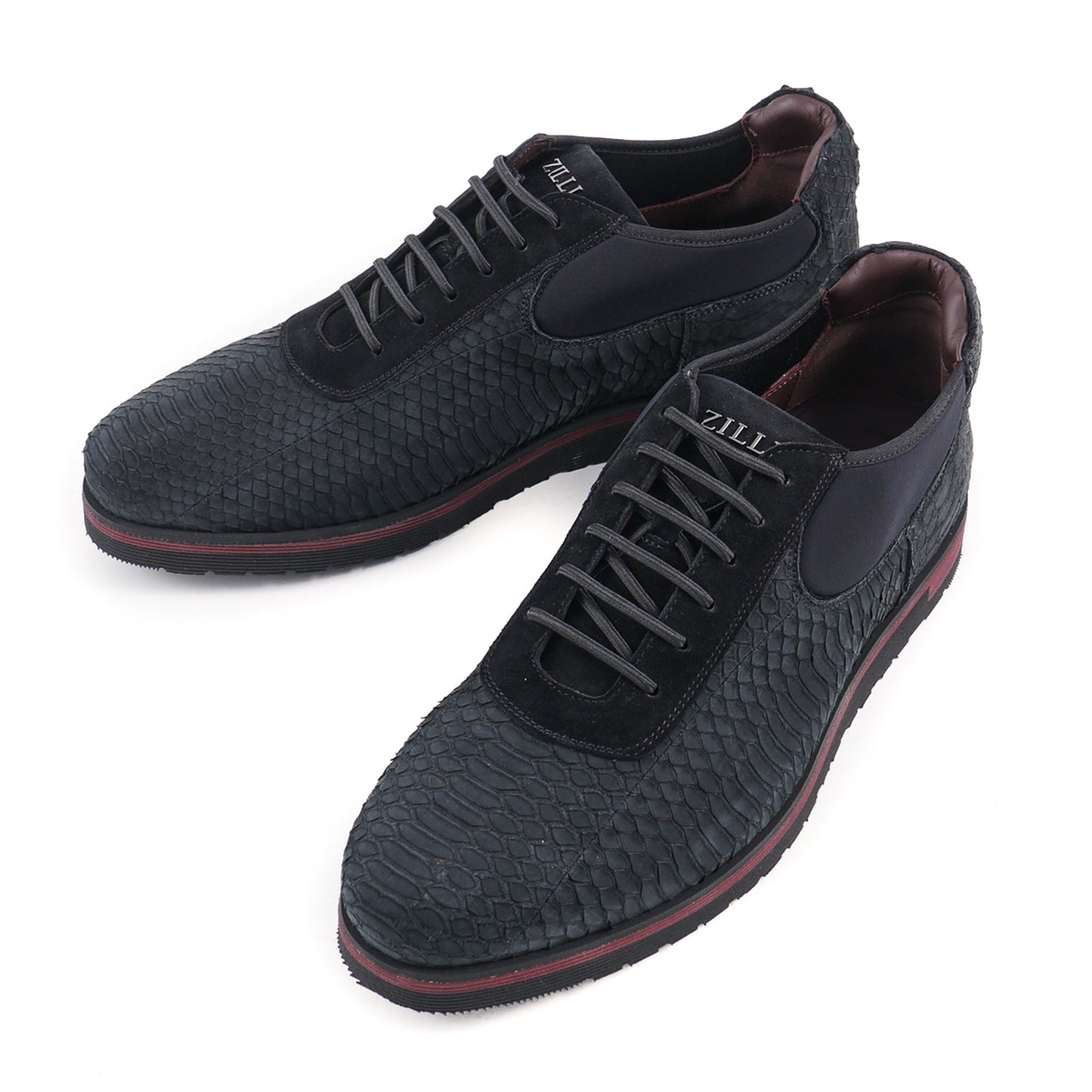 Zilli Matte Black Python Sneakers - Top Shelf Apparel