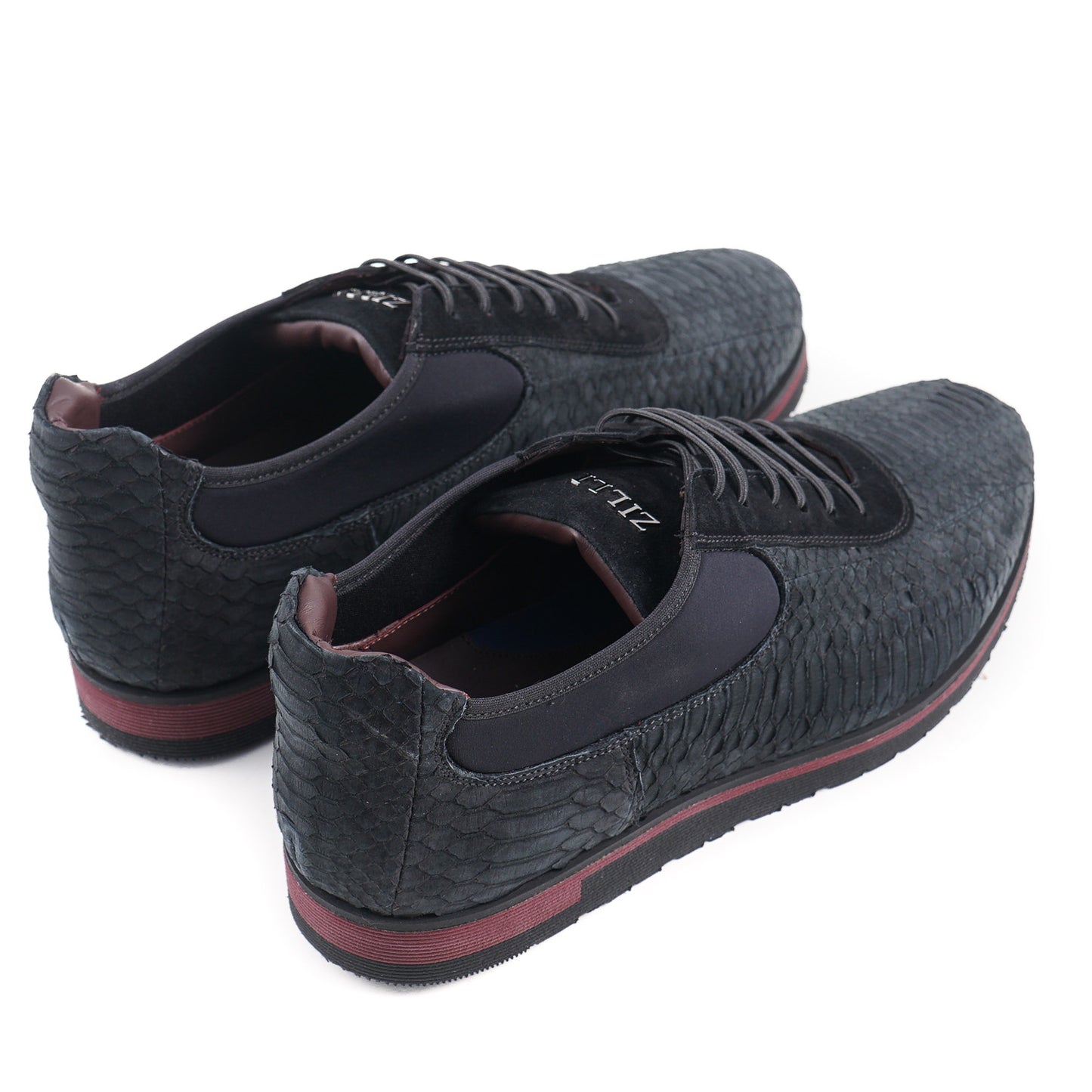 Zilli Matte Black Python Sneakers - Top Shelf Apparel