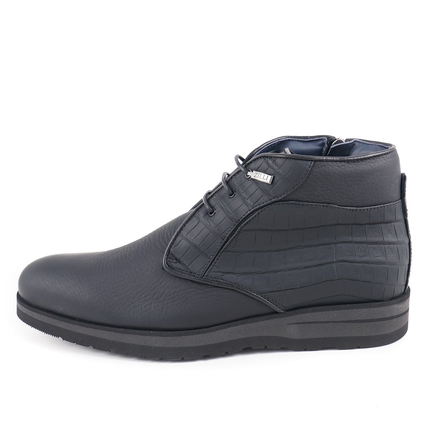 Zilli Crocodile and Satin Calf Ankle Boots - Top Shelf Apparel