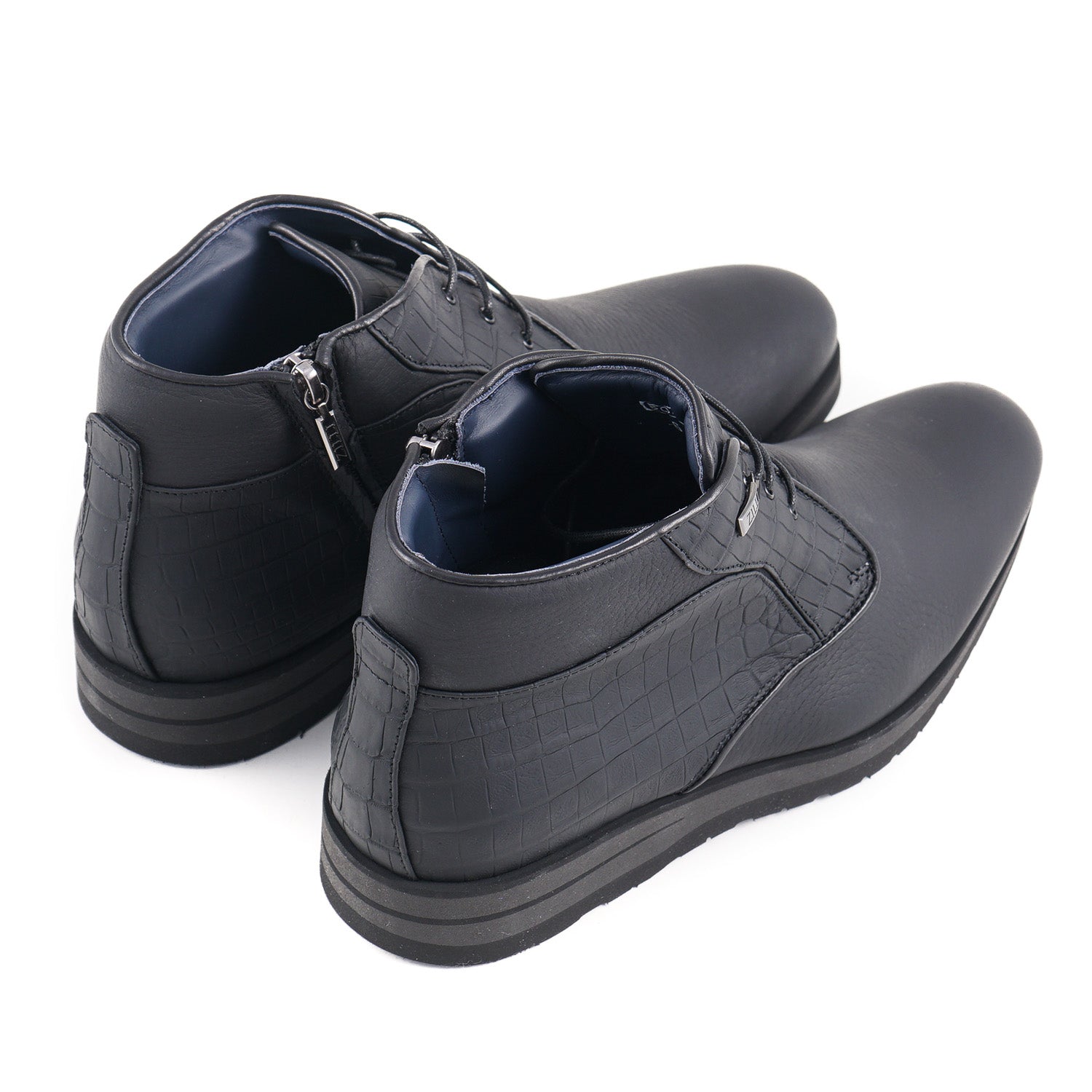 Zilli Crocodile and Satin Calf Ankle Boots - Top Shelf Apparel