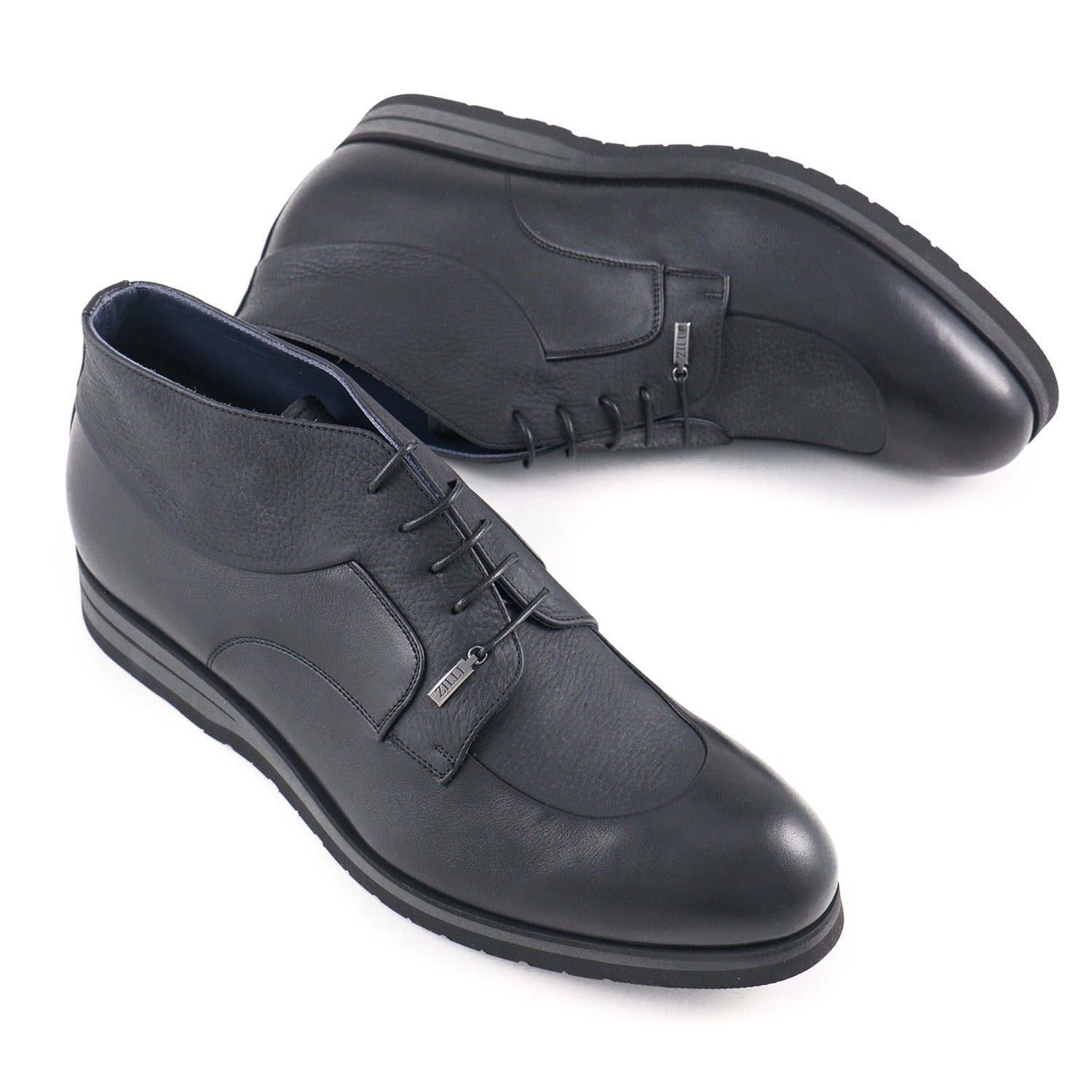 Zilli Matte and Satin Calf Ankle Boots - Top Shelf Apparel