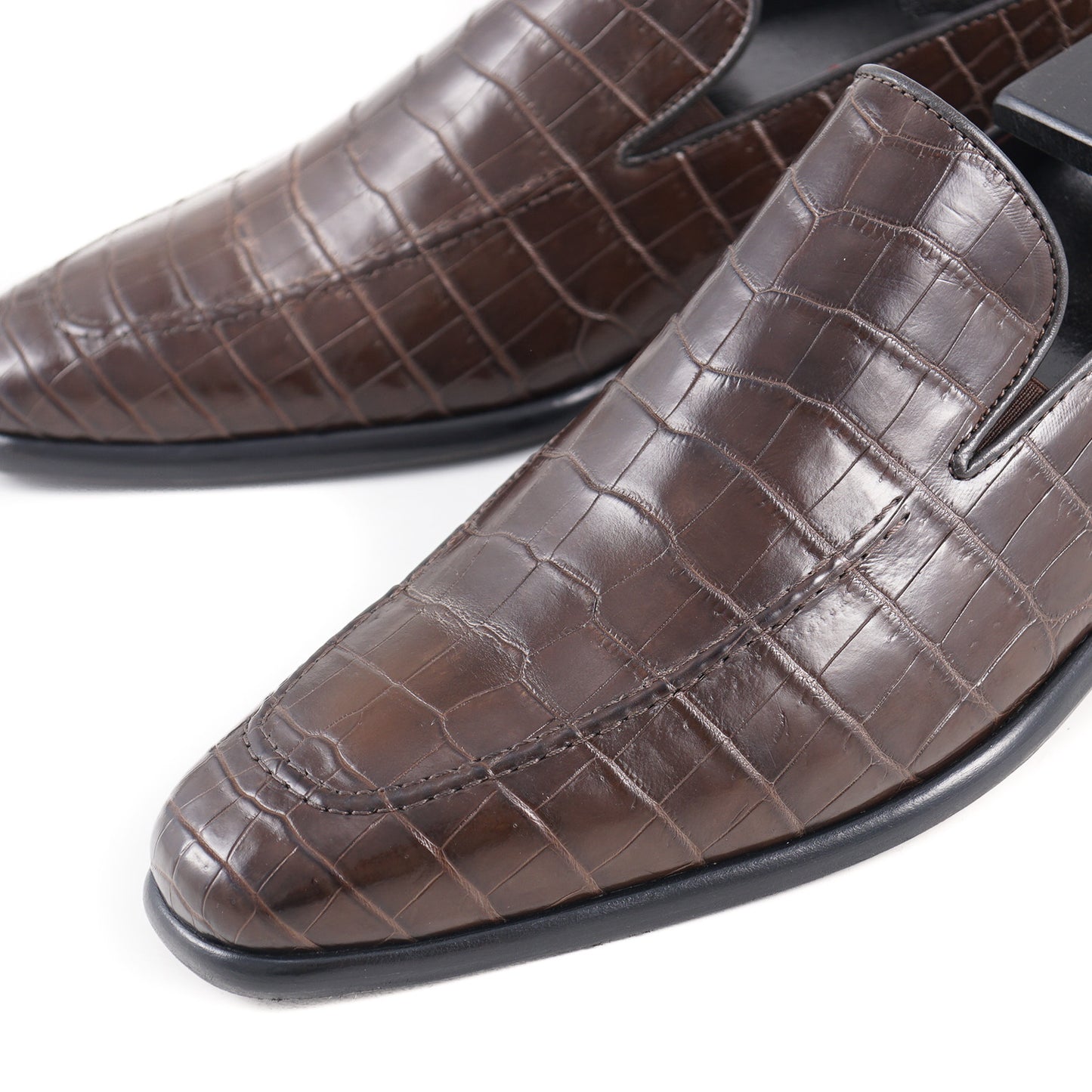 Zilli Chocolate Full Crocodile Loafers - Top Shelf Apparel