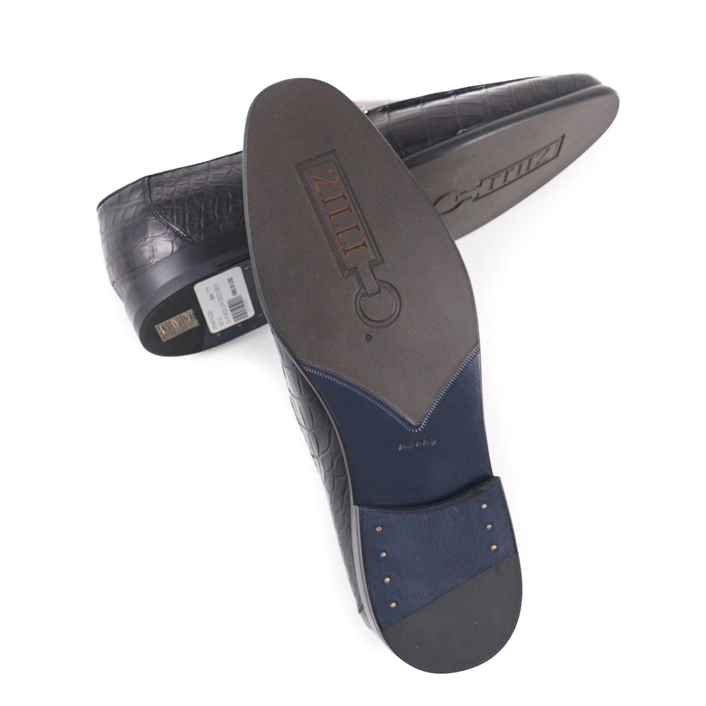Zilli Satin Black Full Crocodile Loafers - Top Shelf Apparel