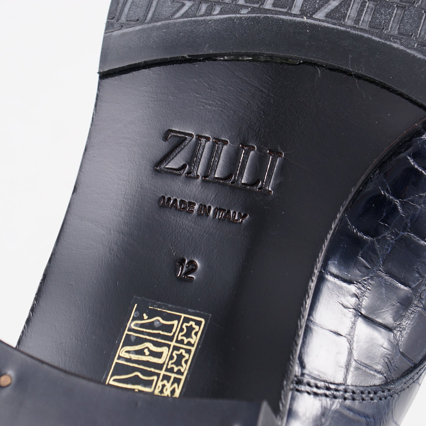 Zilli Navy Blue Full Alligator Derby - Top Shelf Apparel