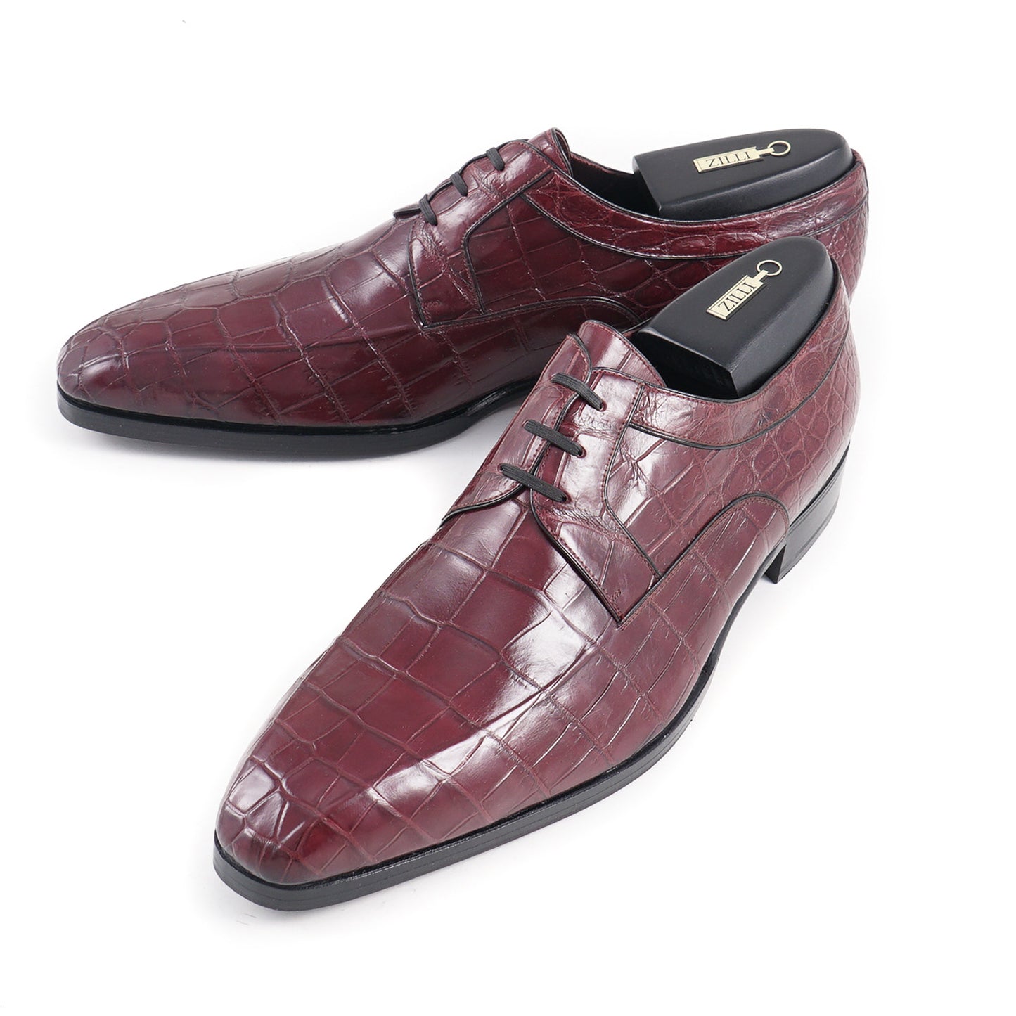 Zilli Burgundy Full Crocodile Derby - Top Shelf Apparel