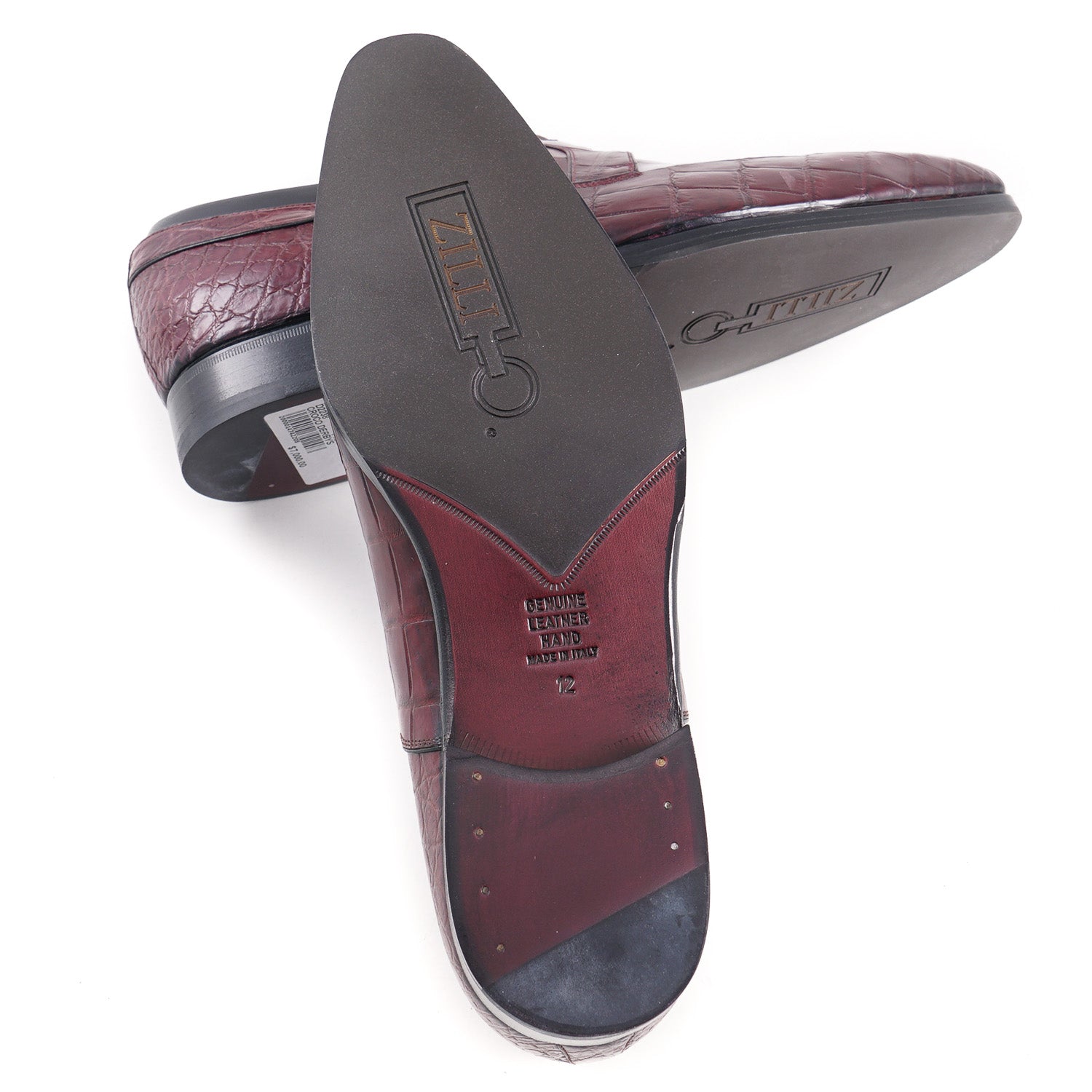 Zilli Burgundy Full Crocodile Derby - Top Shelf Apparel