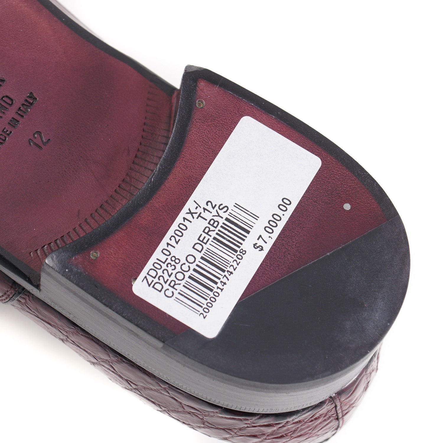 Zilli Burgundy Full Crocodile Derby - Top Shelf Apparel