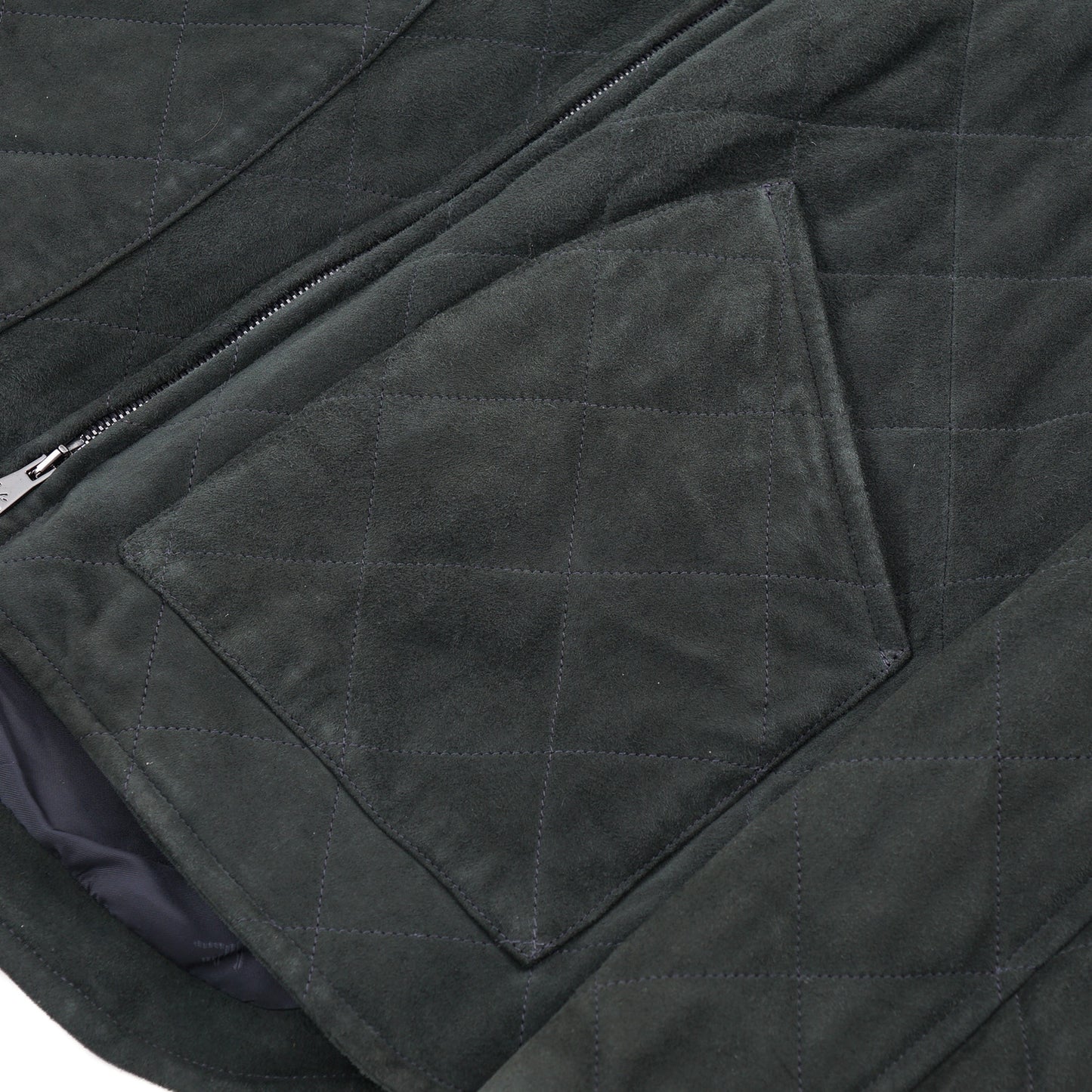 Isaia Quilted Suede Leather Jacket - Top Shelf Apparel
