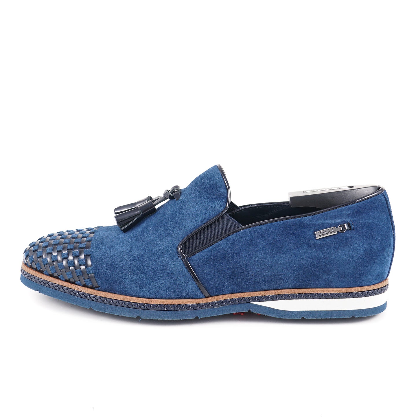 Zilli Suede Tassel Loafer with Woven Detail - Top Shelf Apparel