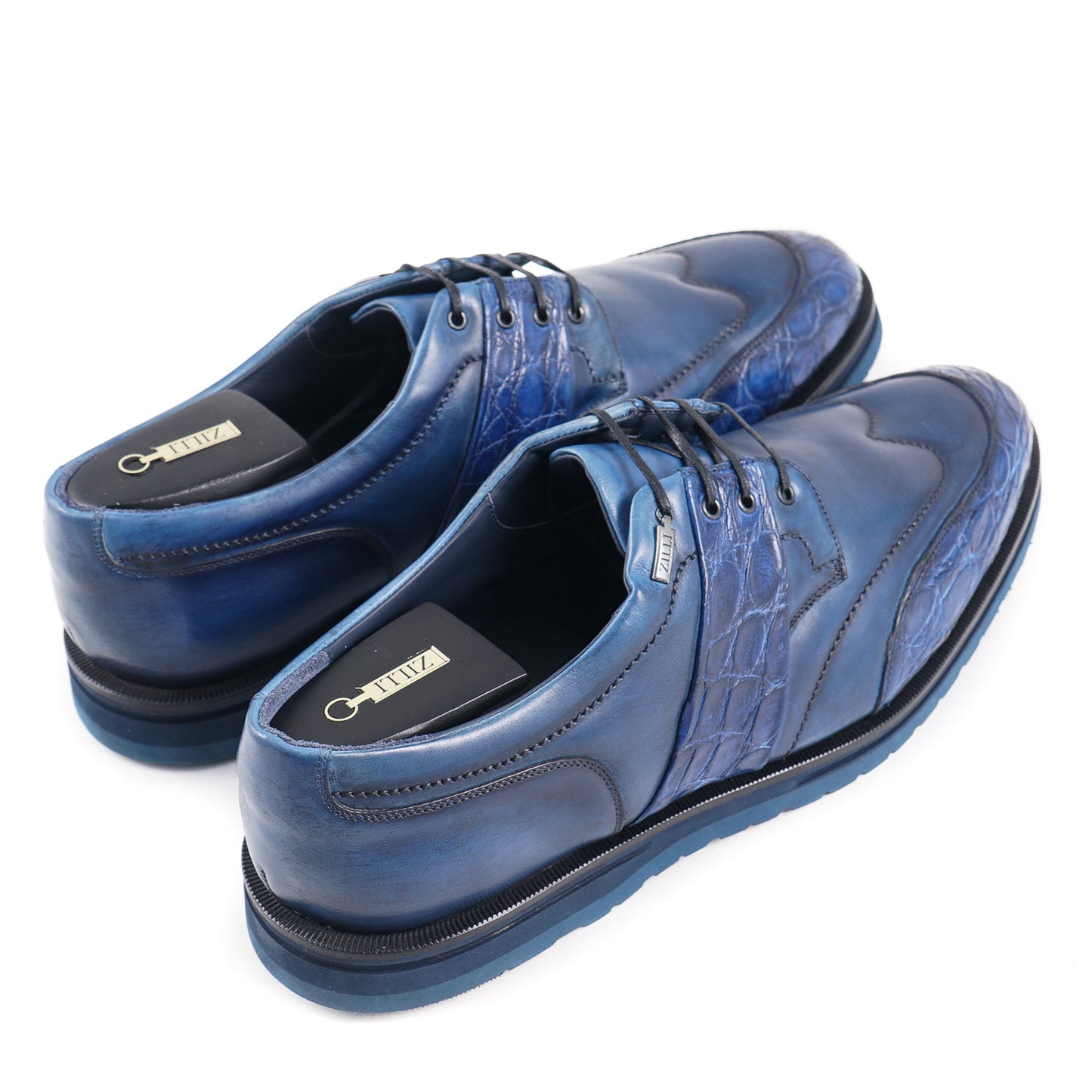Zilli Crocodile and Calf Leather Derby - Top Shelf Apparel