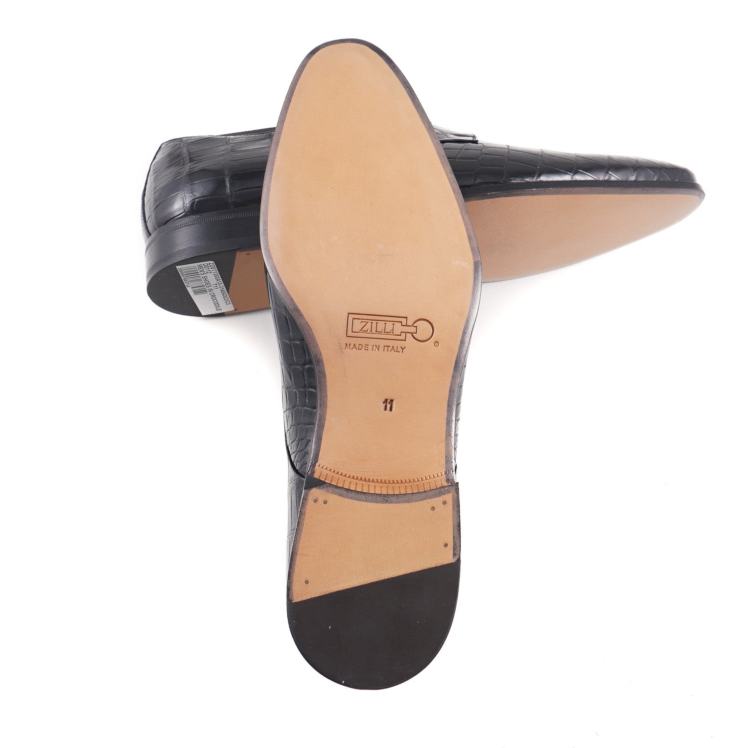 Zilli Black Full Crocodile Derby - Top Shelf Apparel