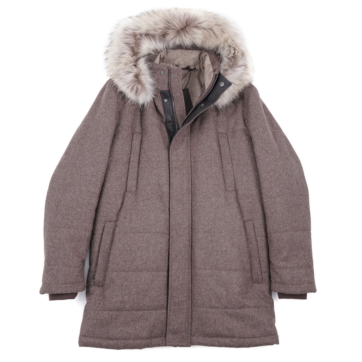 Rifugio Quilted Flannel Wool Parka with Fur Hood - Top Shelf Apparel