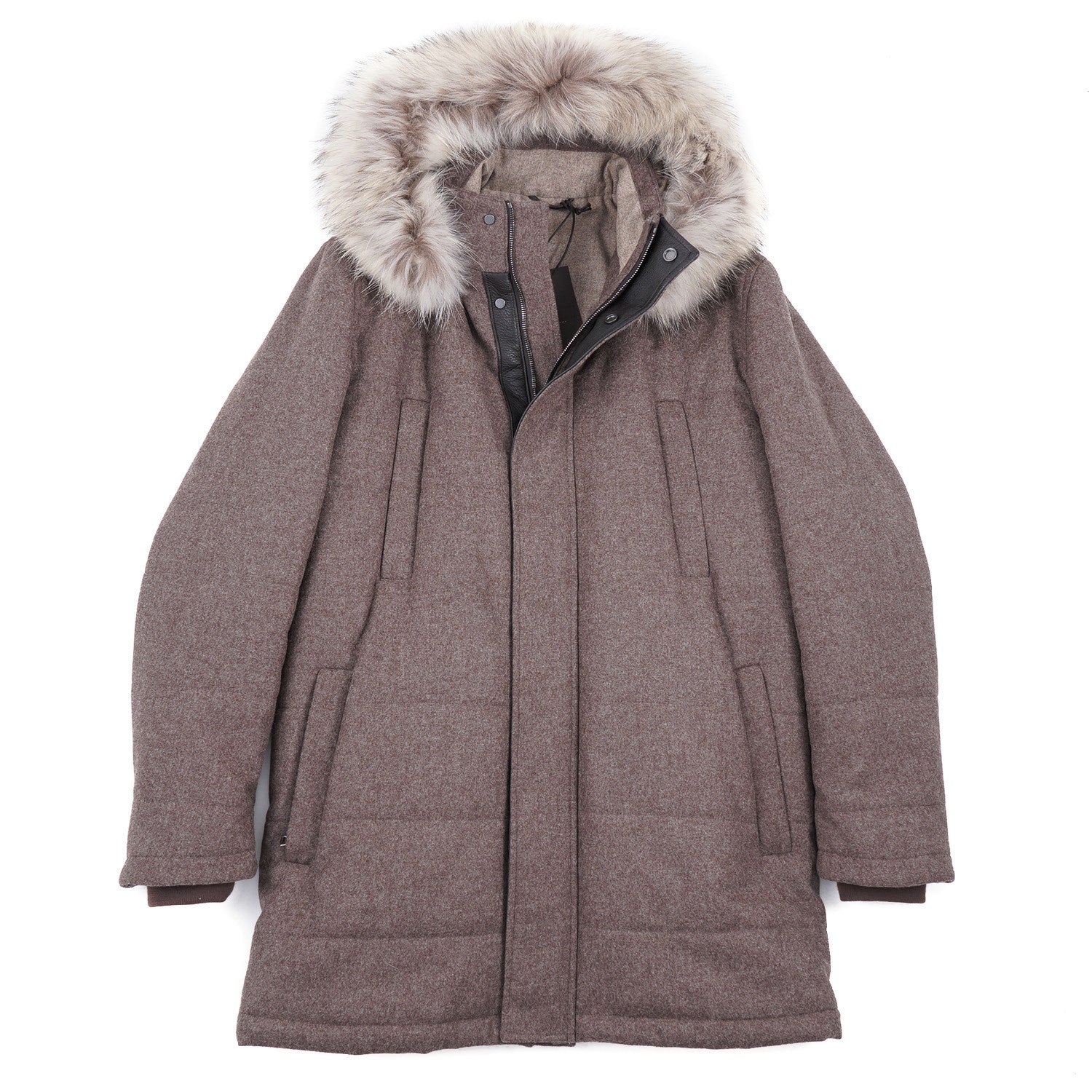 Rifugio Quilted Flannel Wool Parka with Fur Hood - Top Shelf Apparel