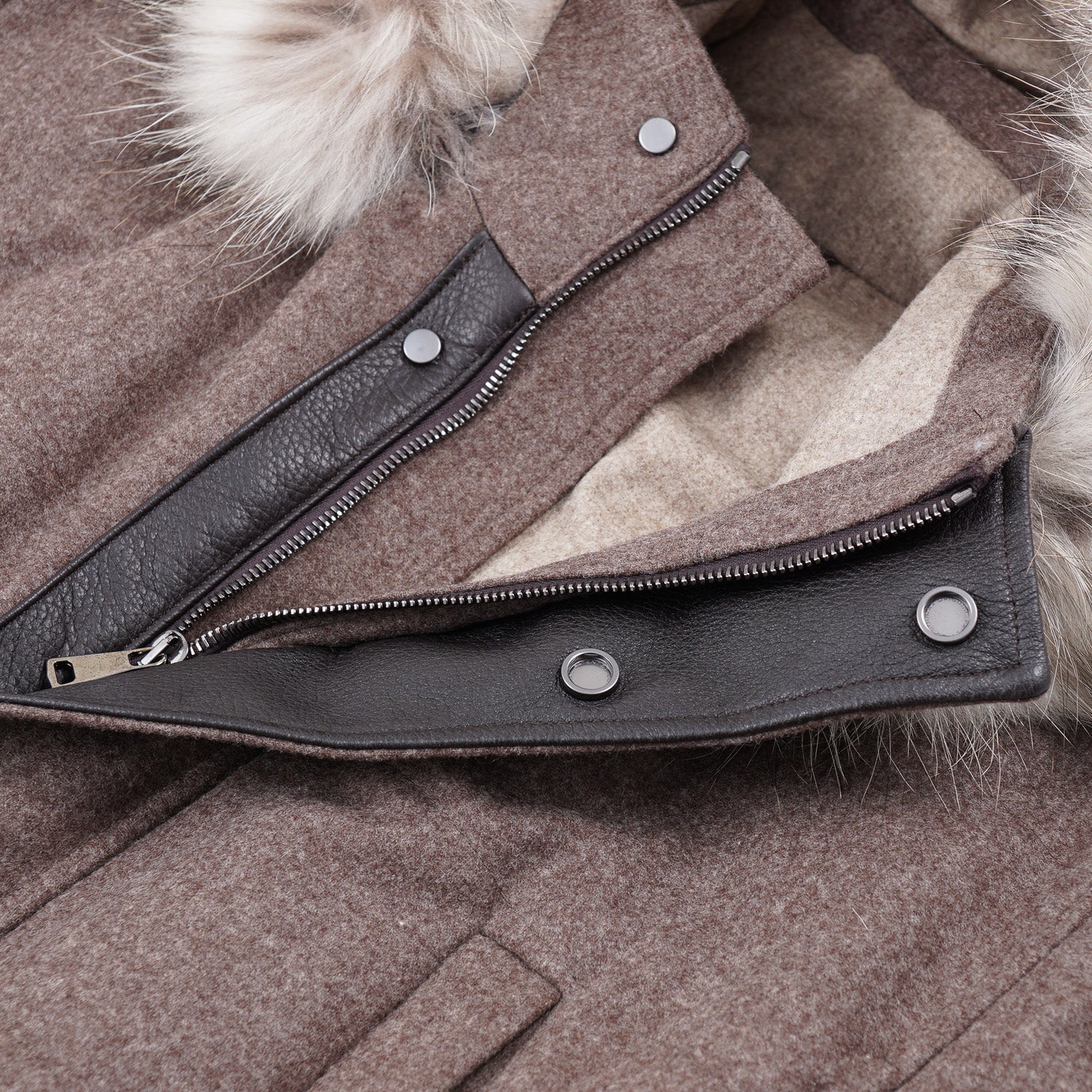 Rifugio Quilted Flannel Wool Parka with Fur Hood - Top Shelf Apparel