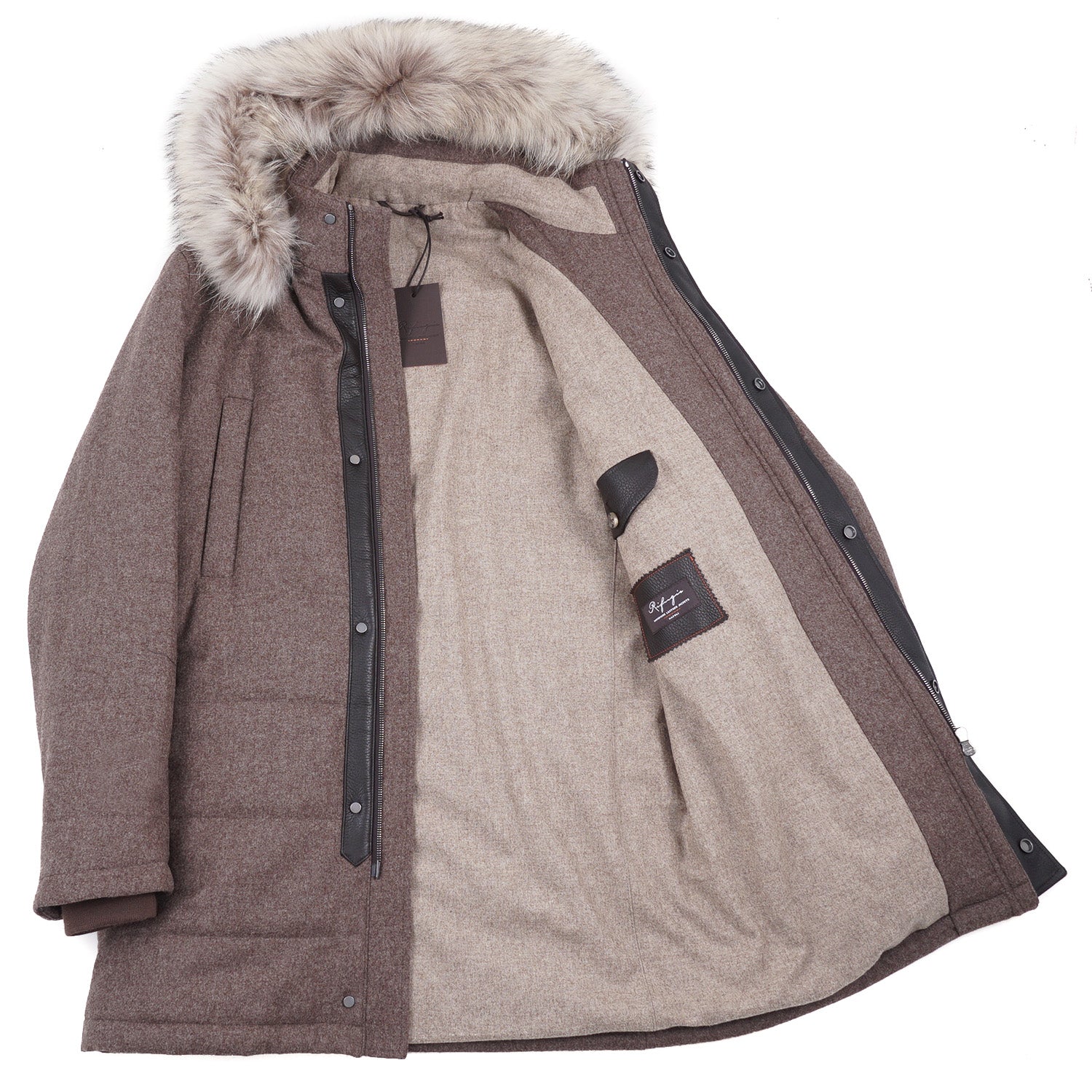 Rifugio Quilted Flannel Wool Parka with Fur Hood - Top Shelf Apparel