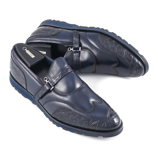 Zilli Crocodile and Calf Monk Strap Loafer - Top Shelf Apparel