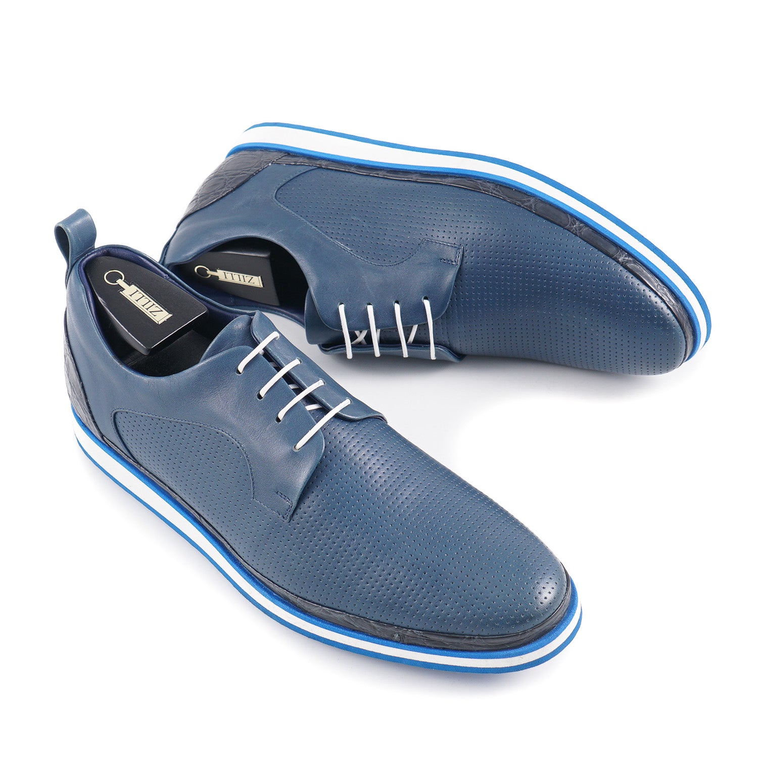 Zilli Calf and Crocodile Leather Derby - Top Shelf Apparel