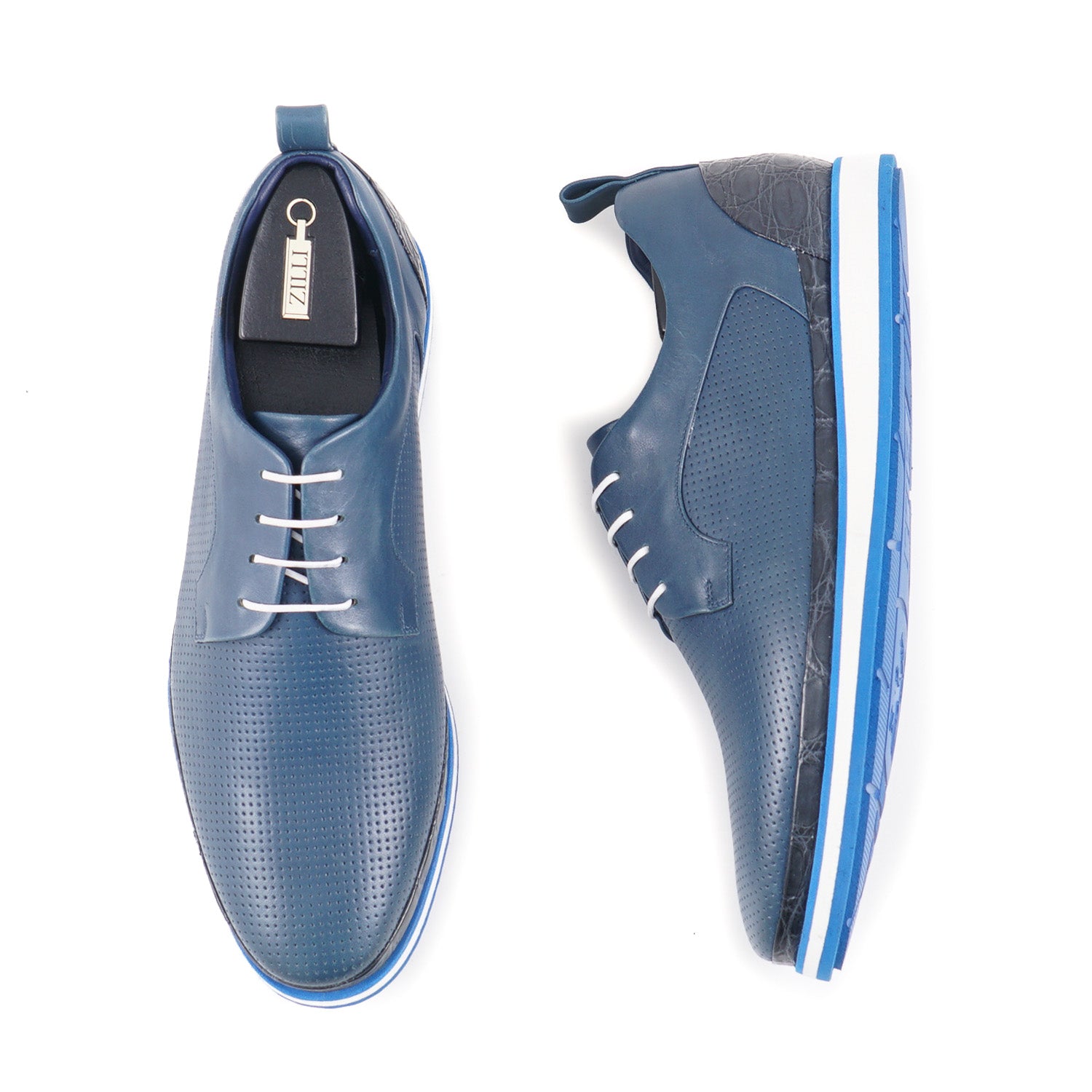 Zilli Calf and Crocodile Leather Derby - Top Shelf Apparel