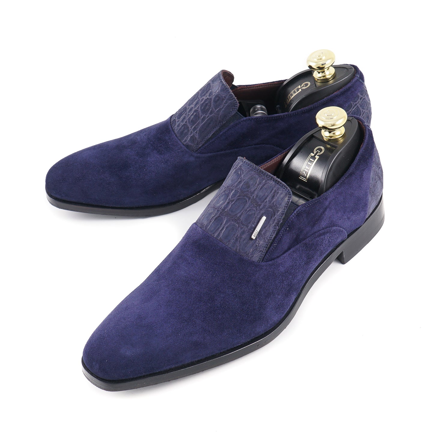 Zilli Calf Suede and Caiman Loafers - Top Shelf Apparel