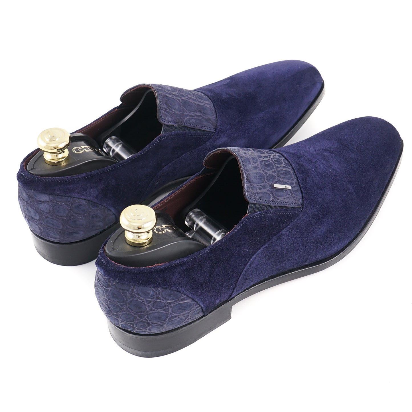 Zilli Calf Suede and Caiman Loafers - Top Shelf Apparel
