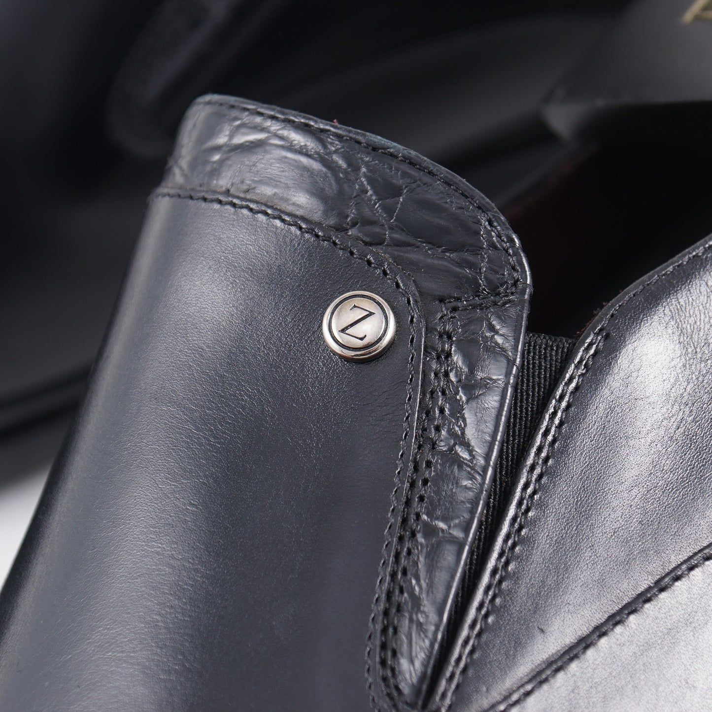 Zilli Calf and Caiman Leather Loafers - Top Shelf Apparel