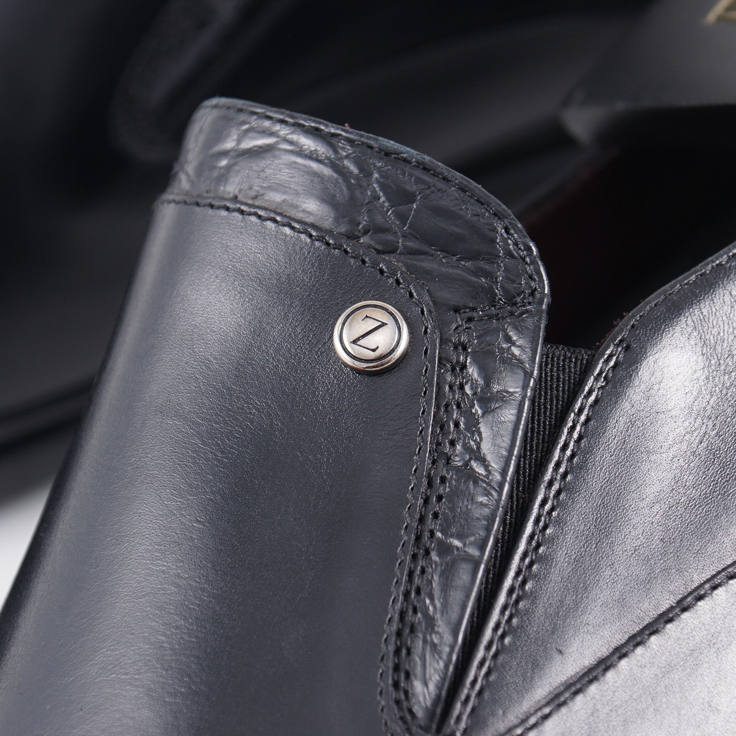 Zilli Calf and Caiman Leather Loafers - Top Shelf Apparel