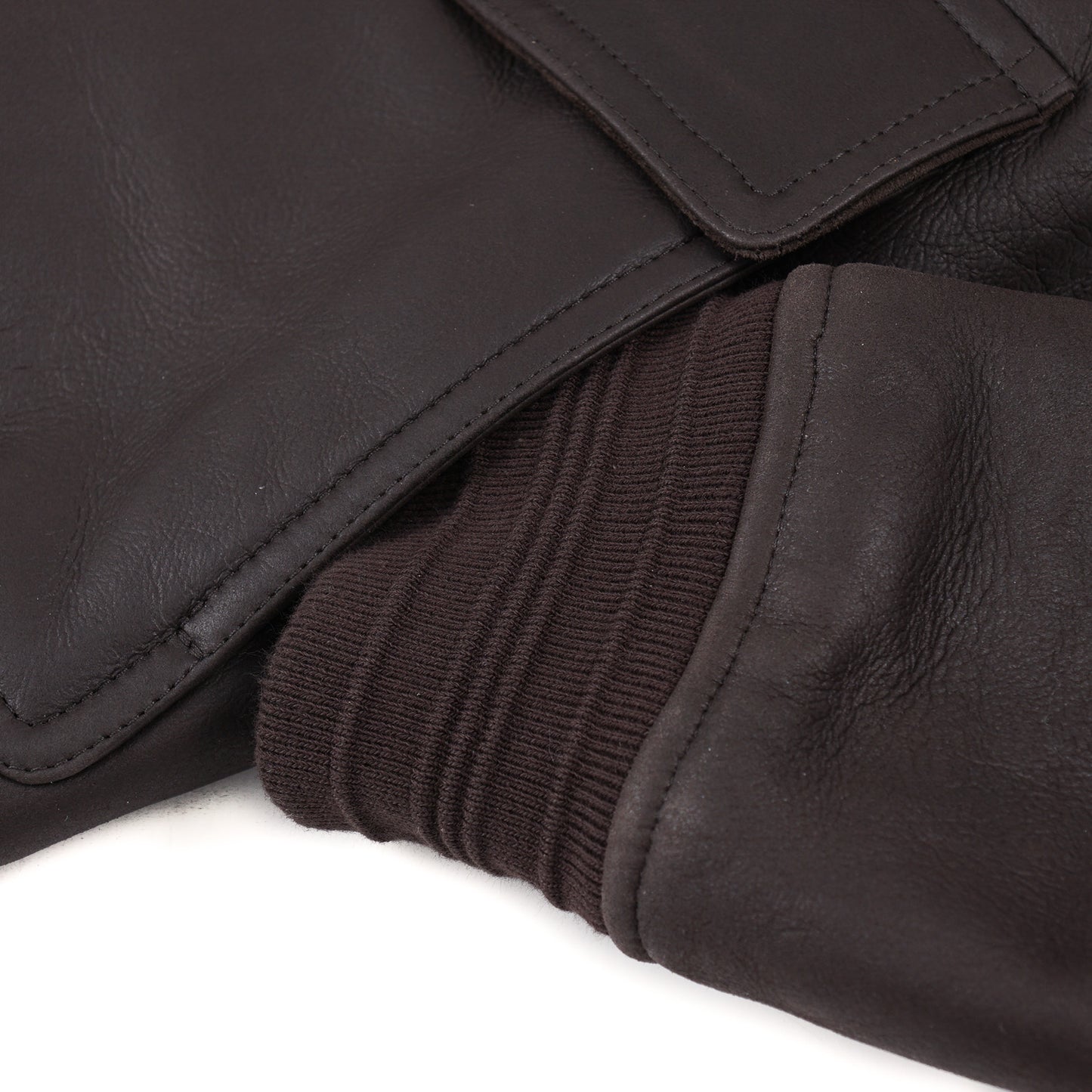 Isaia Shearling Leather Bomber Jacket - Top Shelf Apparel