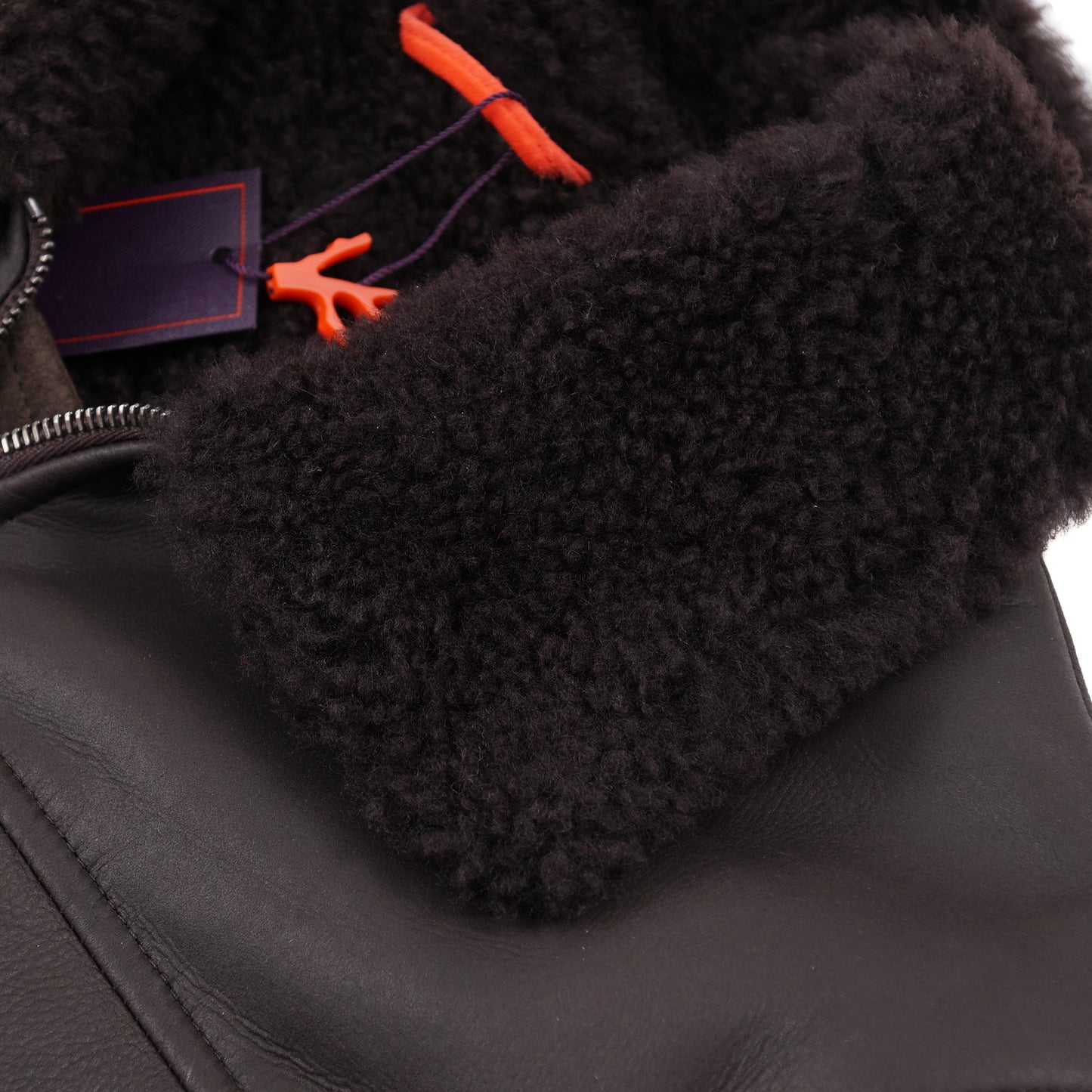 Isaia Shearling Leather Bomber Jacket - Top Shelf Apparel