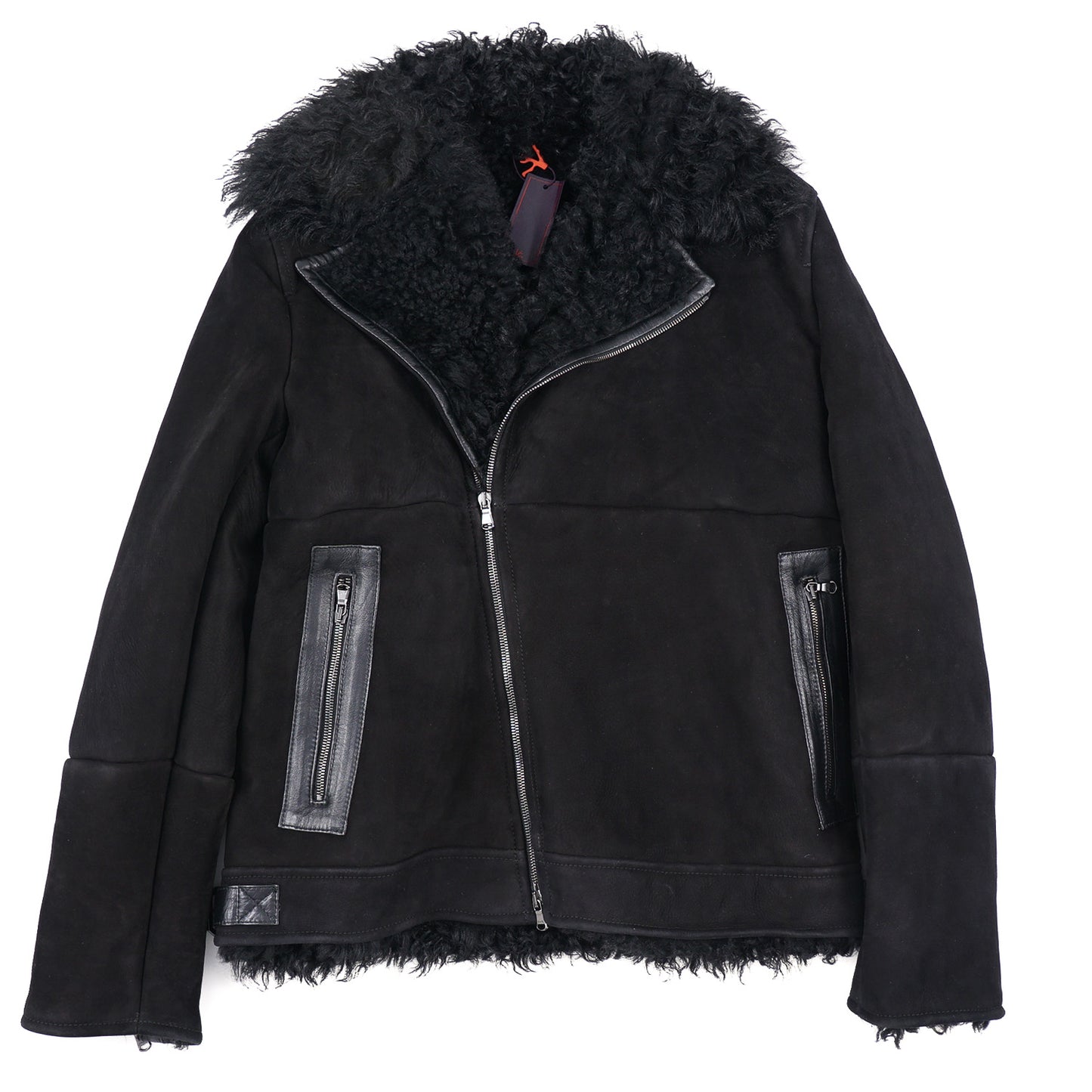 Isaia Shearling Leather Moto Jacket - Top Shelf Apparel