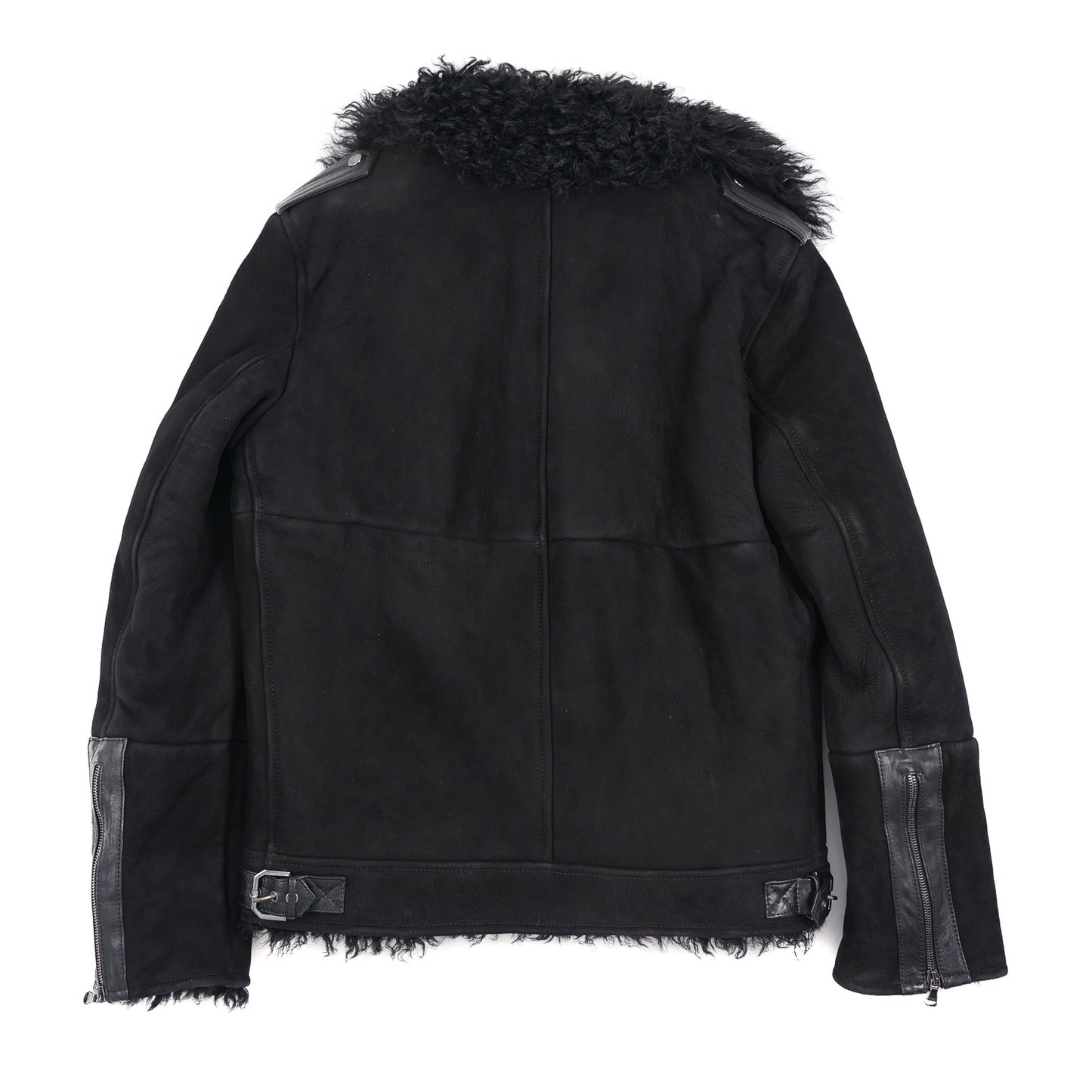 Isaia Shearling Leather Moto Jacket - Top Shelf Apparel