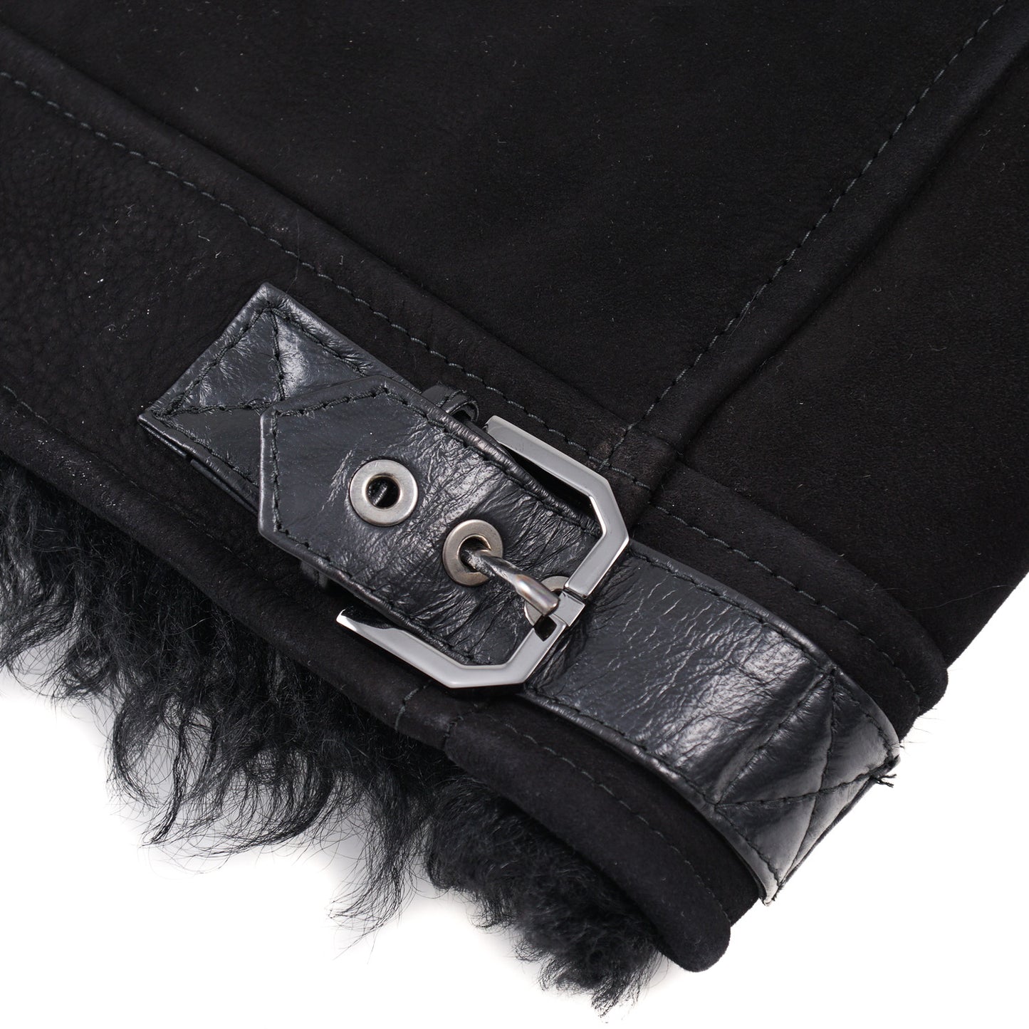 Isaia Shearling Leather Moto Jacket - Top Shelf Apparel