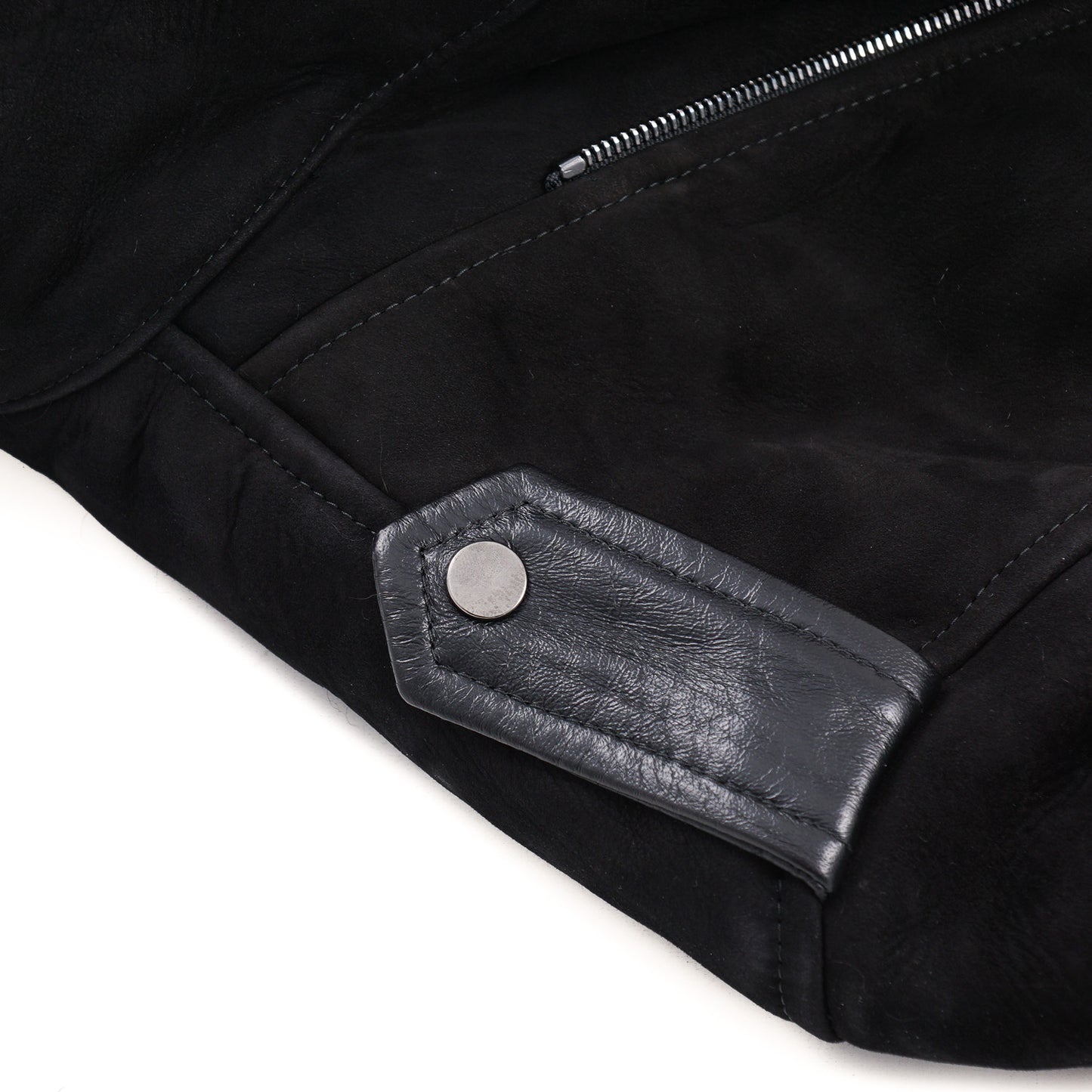 Isaia Shearling Leather Moto Jacket - Top Shelf Apparel