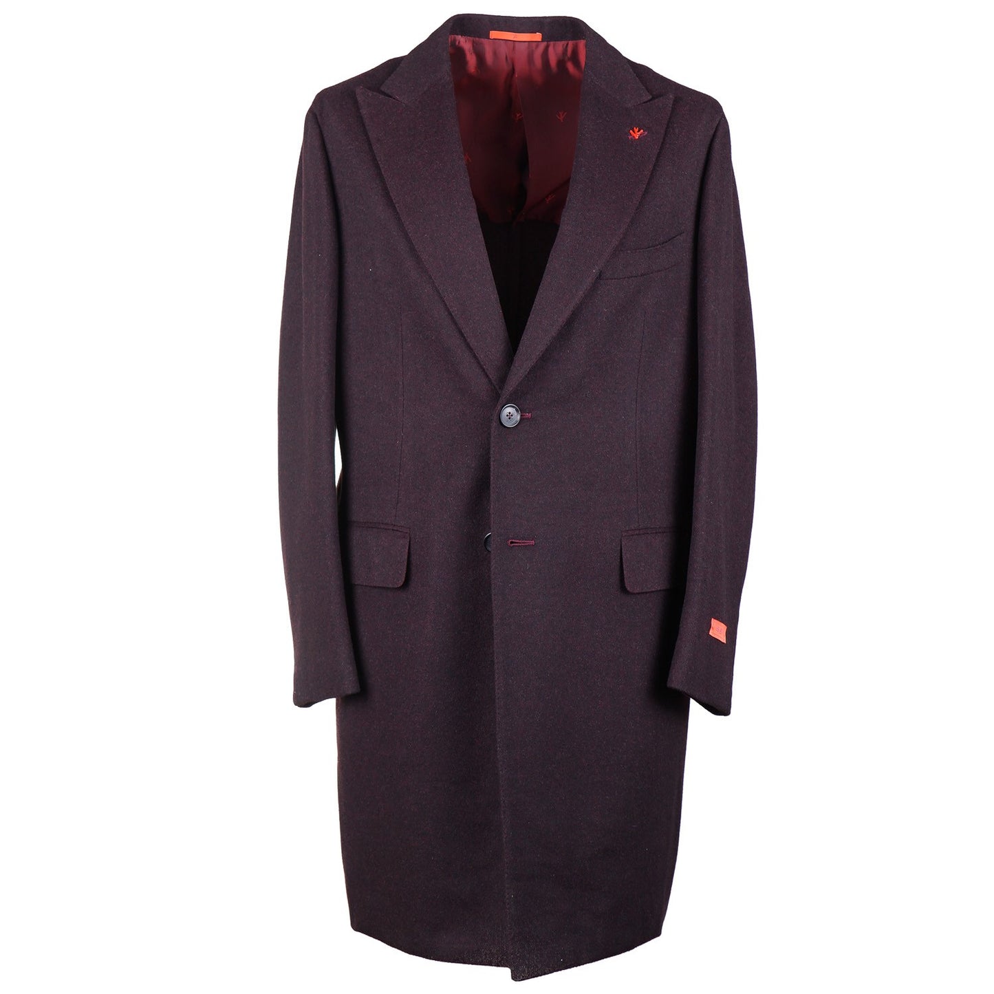Isaia 'Portofino' Burgundy Cashmere Overcoat - Top Shelf Apparel