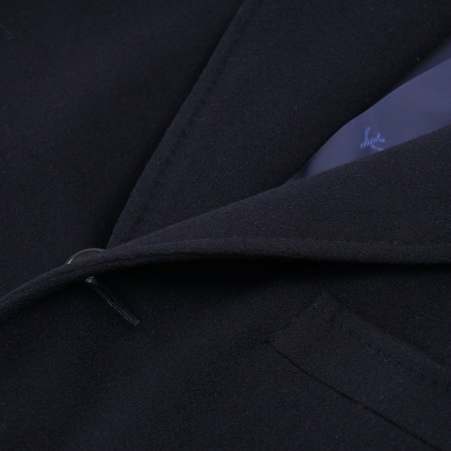 Isaia Navy Blue Wool Overcoat - Top Shelf Apparel