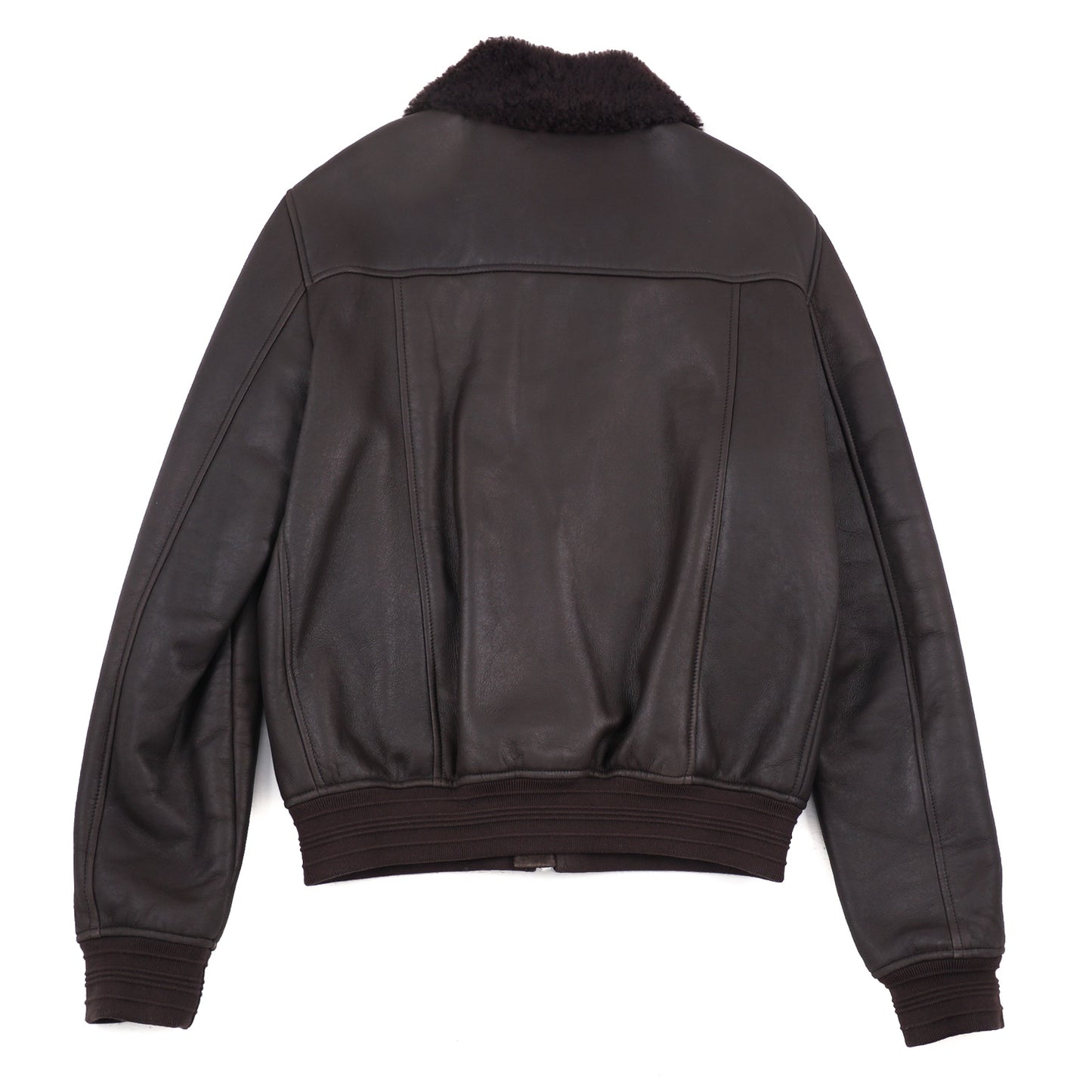 Isaia Shearling Leather Bomber Jacket - Top Shelf Apparel